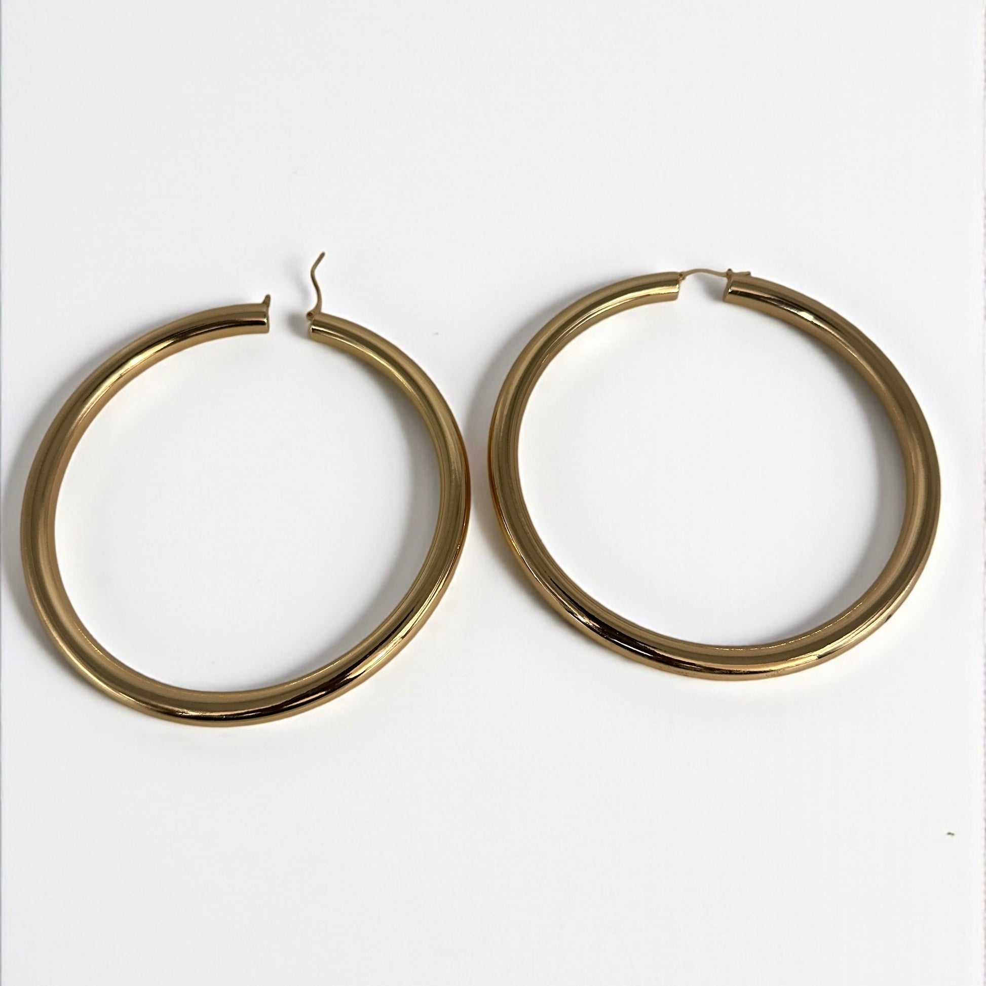 Oversized Big Hoop Earrings – Bold 11cm Alloy Statement Hoops for Women - Fatisha Boutique #