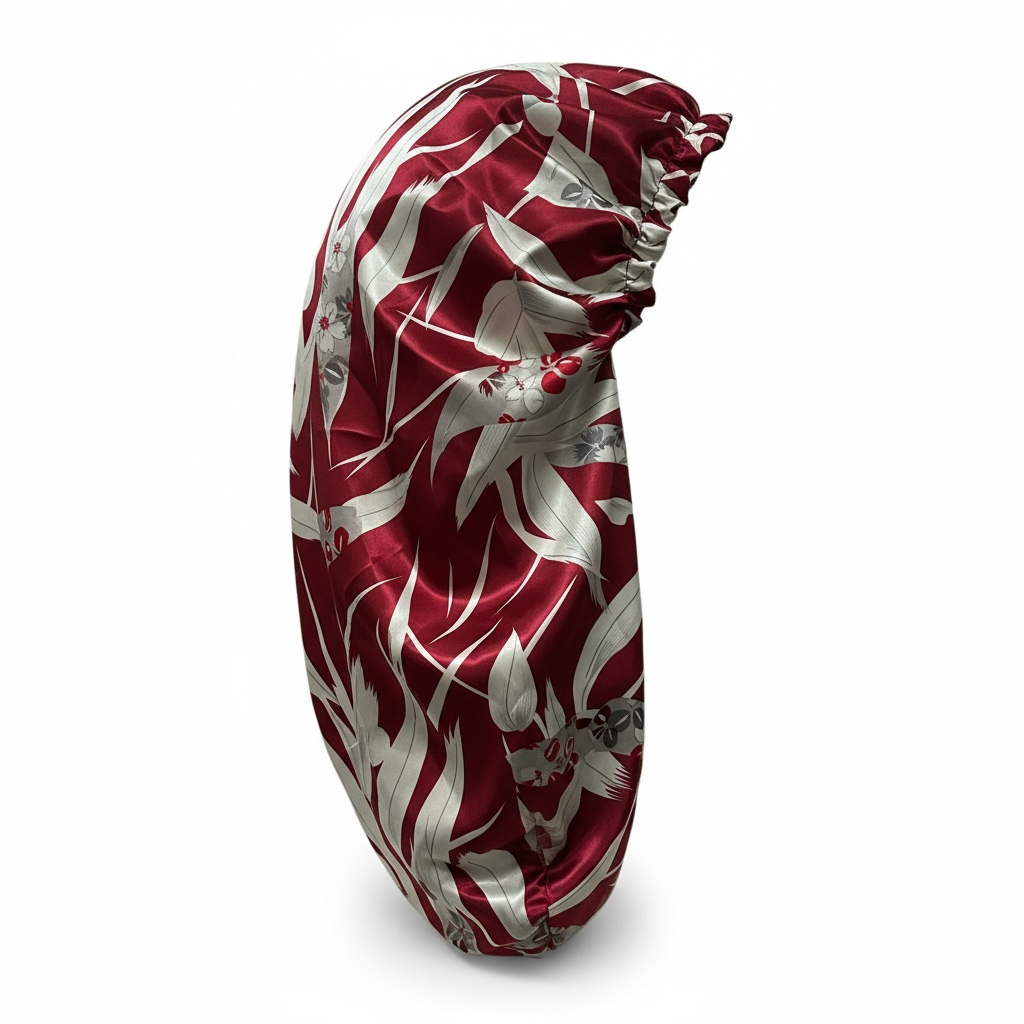 Double Layered Adjustable Satin Silk Bonnet Cap – For Long Hair, Braids & Locs - Fatisha Boutique #