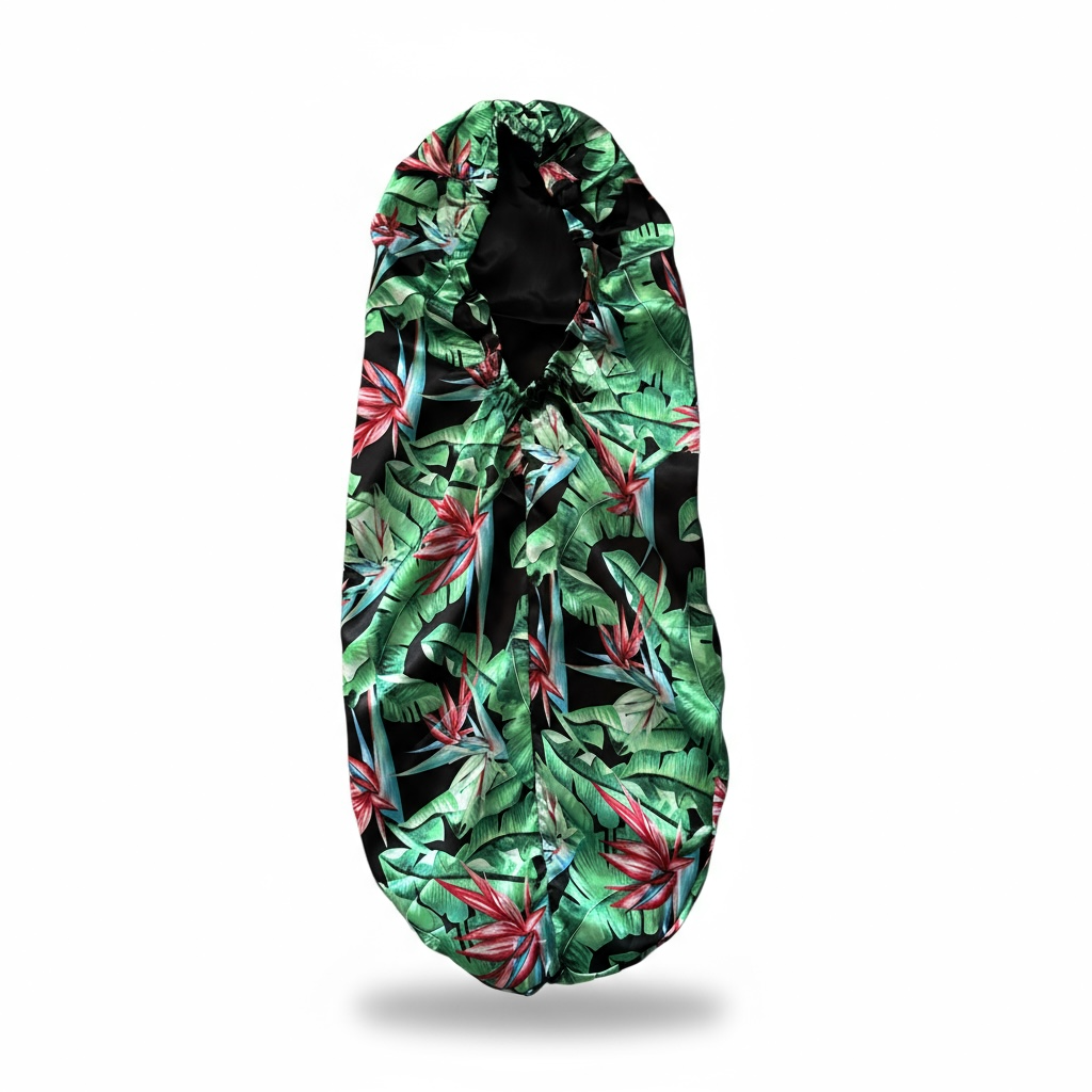 Double Layered Adjustable Satin Silk Bonnet Cap – For Long Hair, Braids & Locs - Fatisha Boutique #