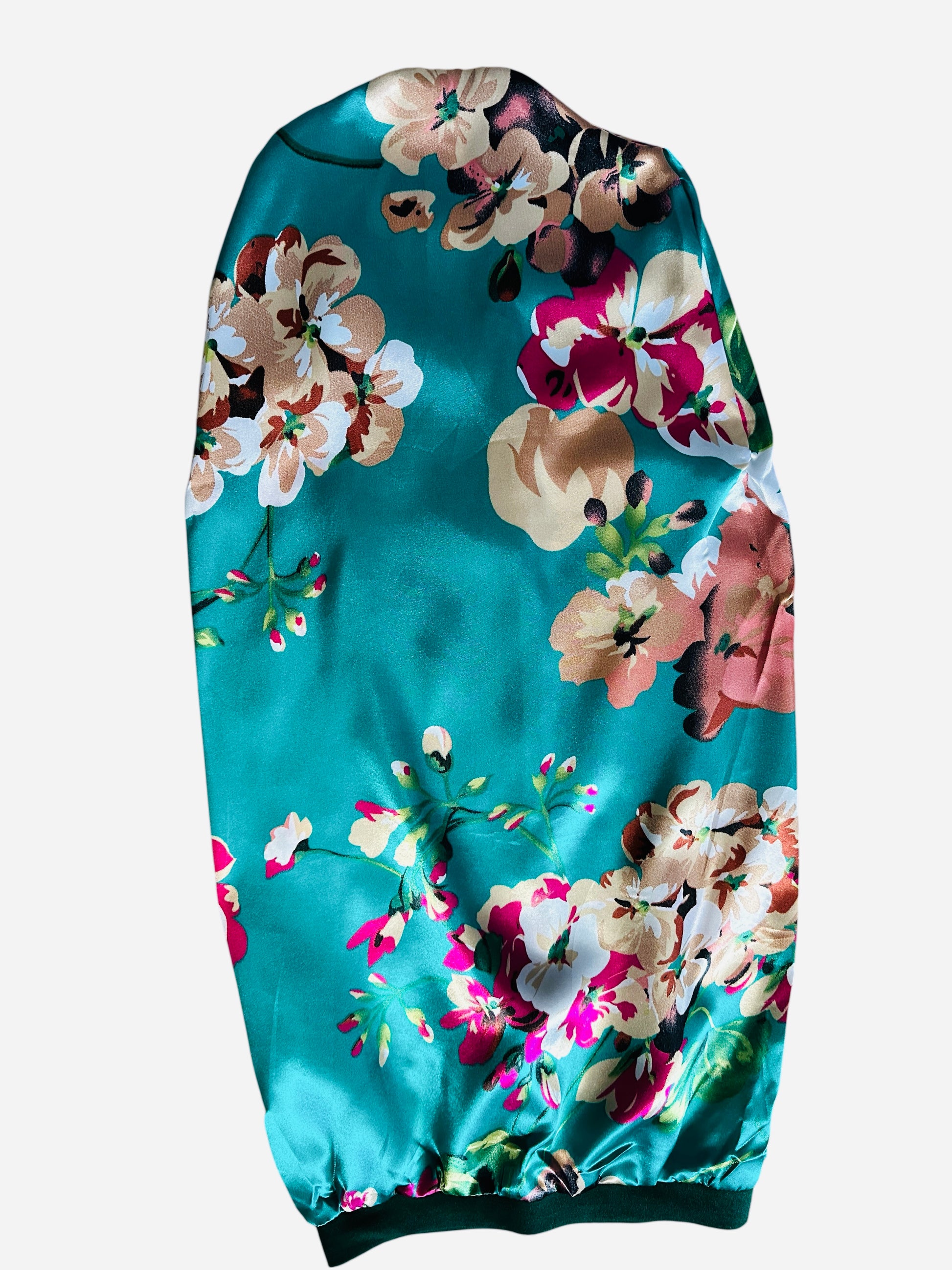 Printed Satin Silk Long Bonnet Cap for Braids, Dreadlocks & Long Hair – Lightweight Sleep Cap - Fatisha Boutique #