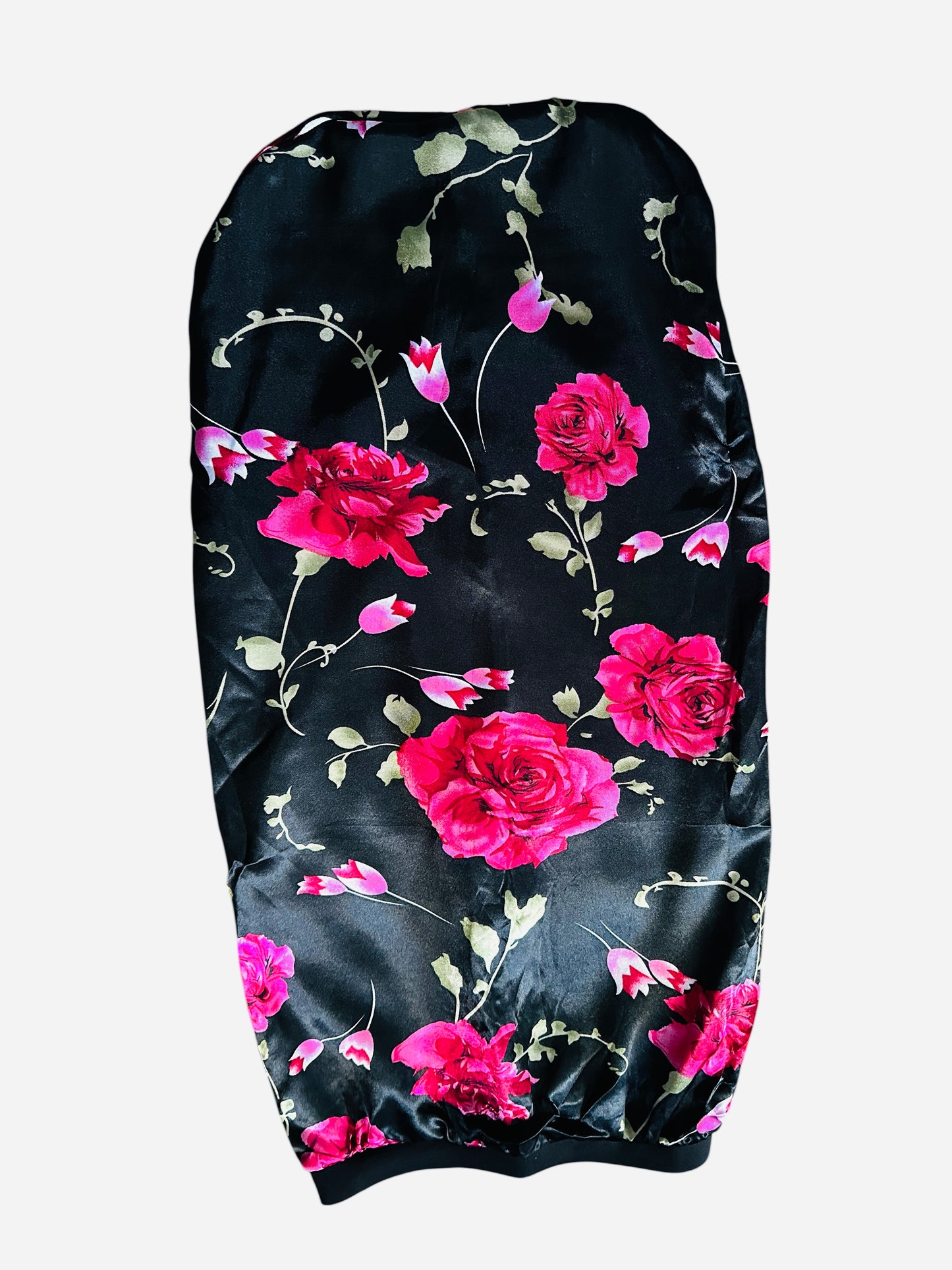 Printed Satin Silk Long Bonnet Cap for Braids, Dreadlocks & Long Hair – Lightweight Sleep Cap - Fatisha Boutique #