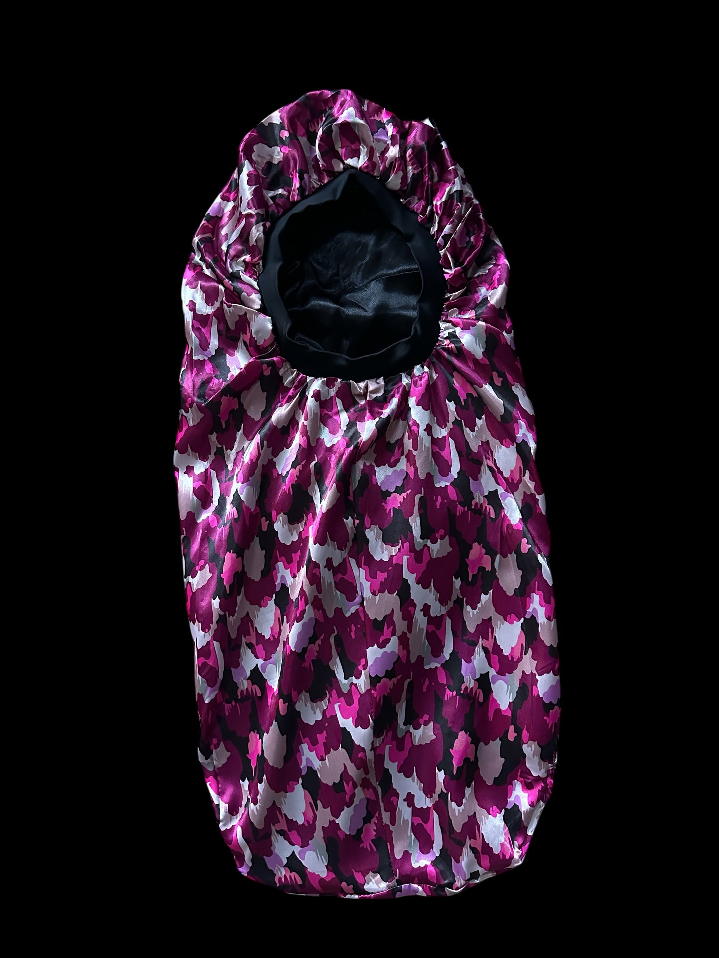 Luxury Satin Silk Ankara Long Bonnet Cap – Double Layered Hair Protection for Braids & Locs - Fatisha Boutique #