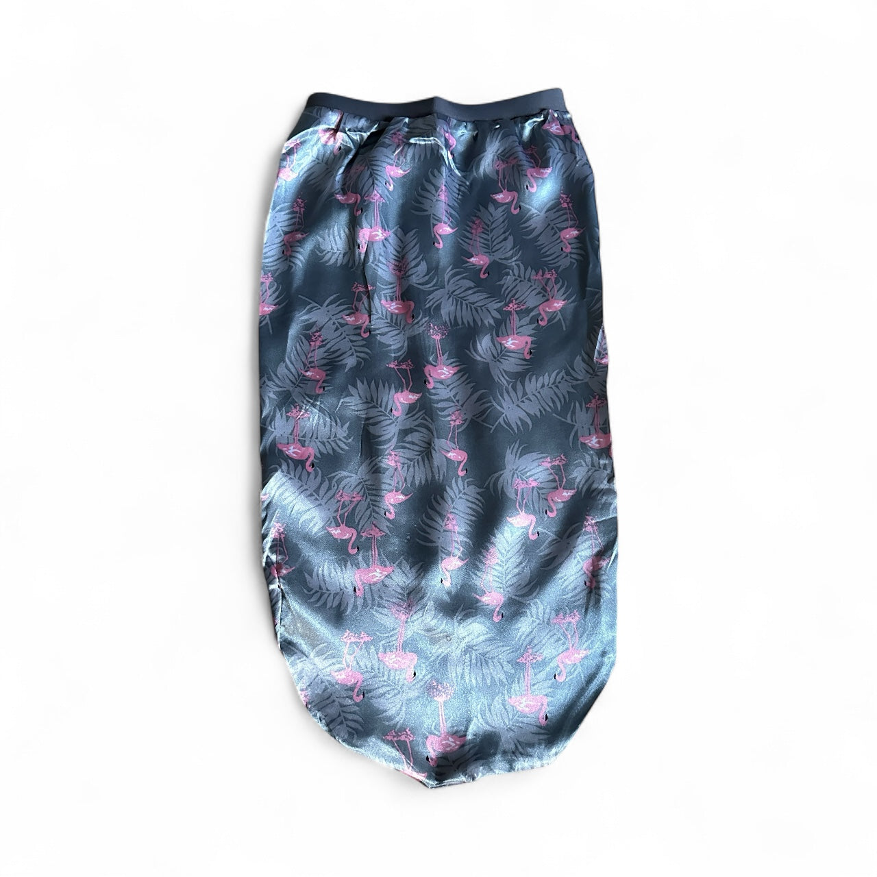 Flamingo Print Satin Silk Long Bonnet Cap – Lightweight Sleep Cap for Braids & Long Hair - Fatisha Boutique #
