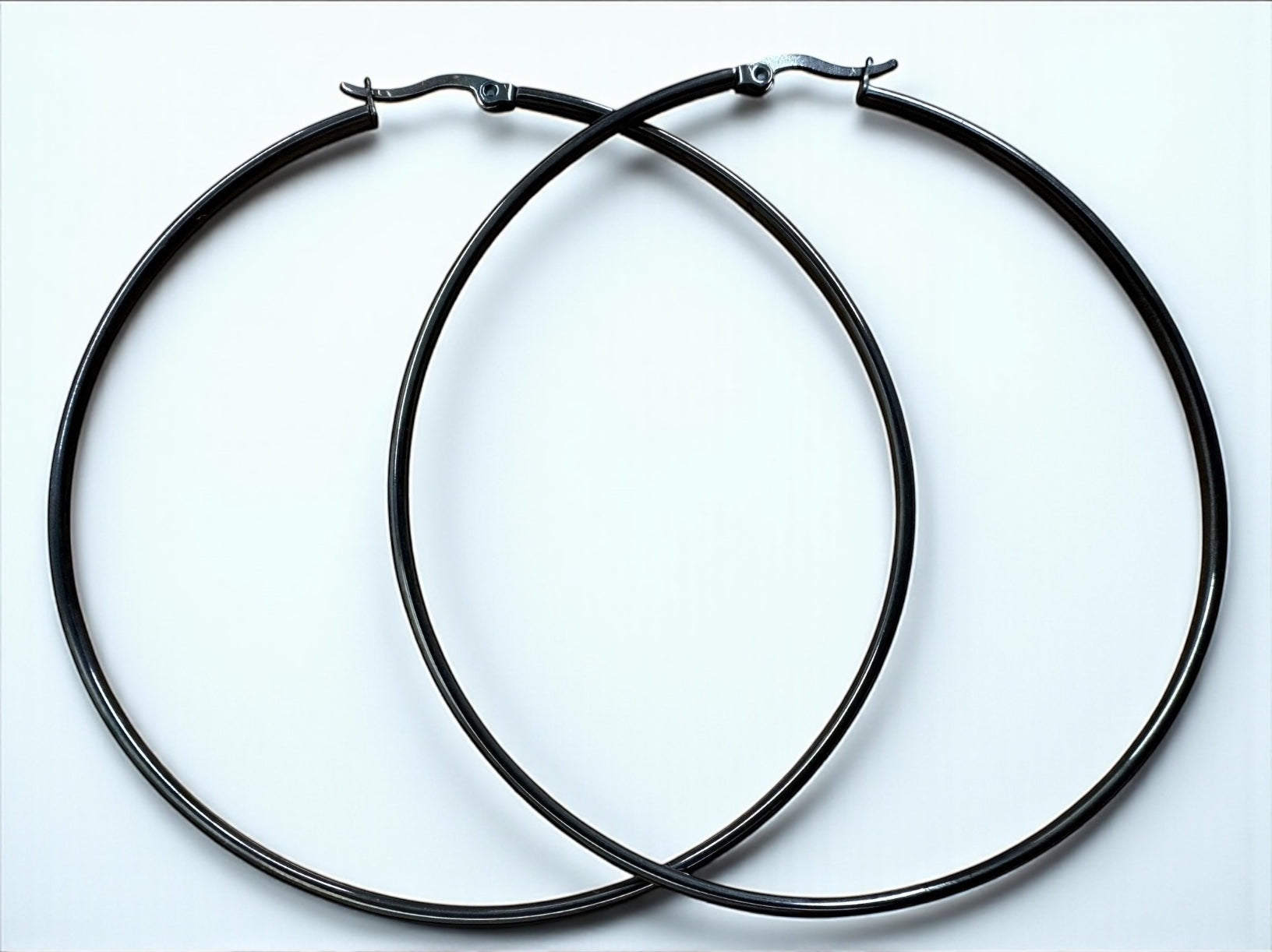 8CM Stainless Steel Hoop Earrings – Bold Lightweight Statement Hoops - Fatisha Boutique #