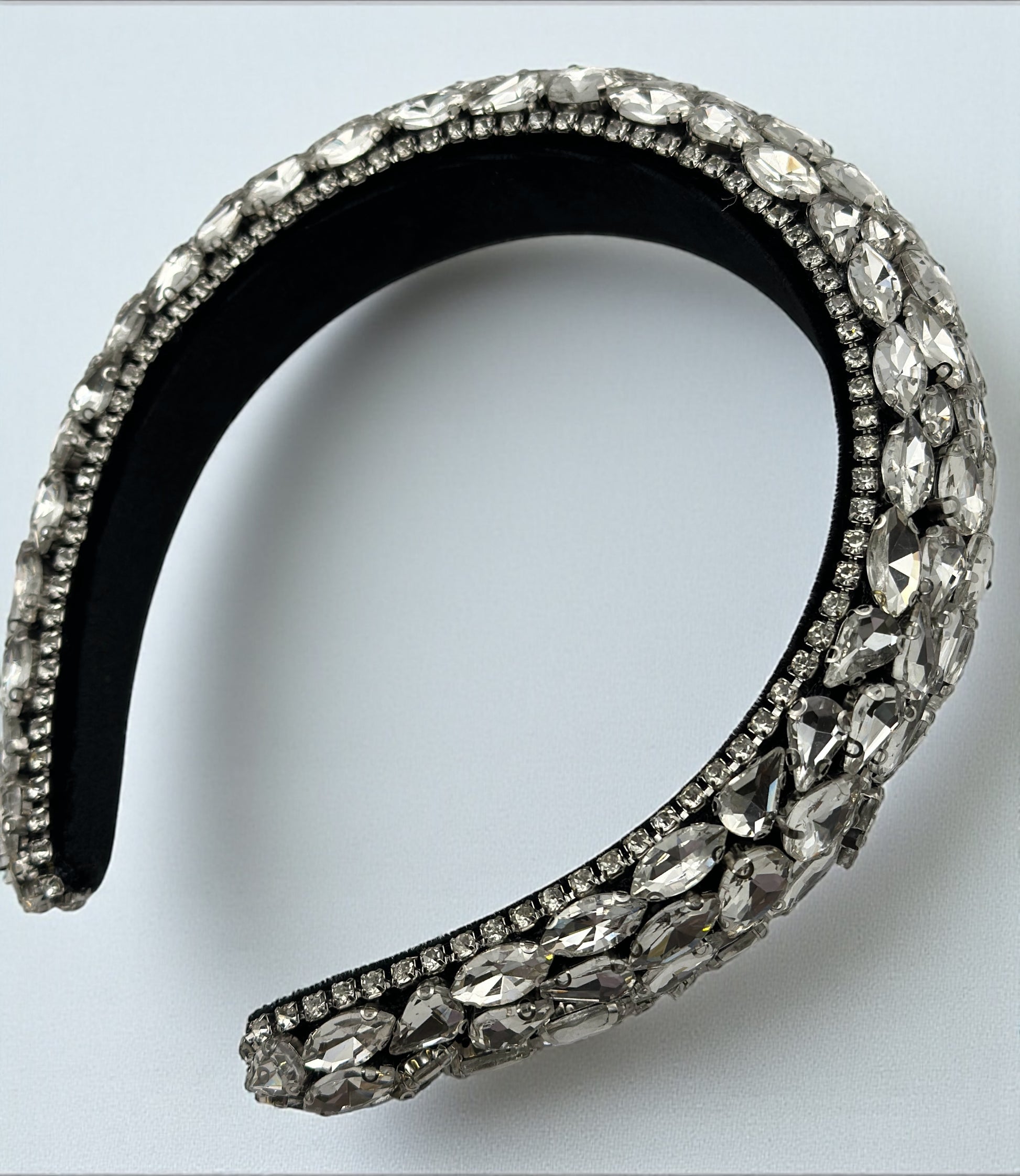 Luxury Rhinestone Padded Headband – Baroque Crystal Bling Hair Accessory for Women | Bridal, Wedding, Party & Gift - Fatisha Boutique #