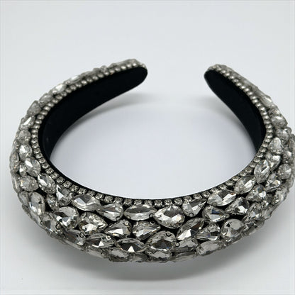 Luxury Rhinestone Padded Headband – Baroque Crystal Bling Hair Accessory for Women | Bridal, Wedding, Party & Gift - Fatisha Boutique #