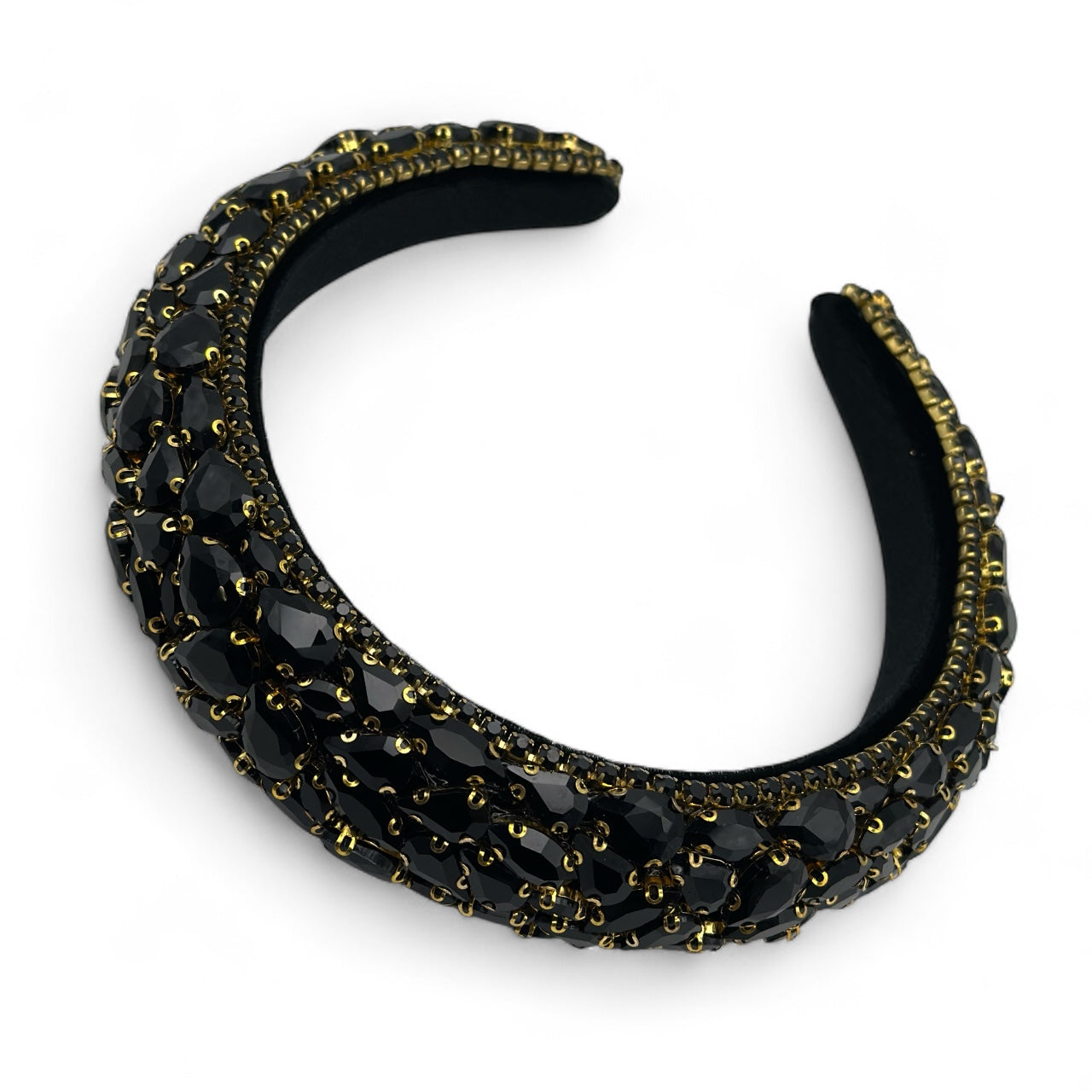 Luxury Rhinestone Padded Headband – Baroque Crystal Bling Hair Accessory for Women | Bridal, Wedding, Party & Gift - Fatisha Boutique #