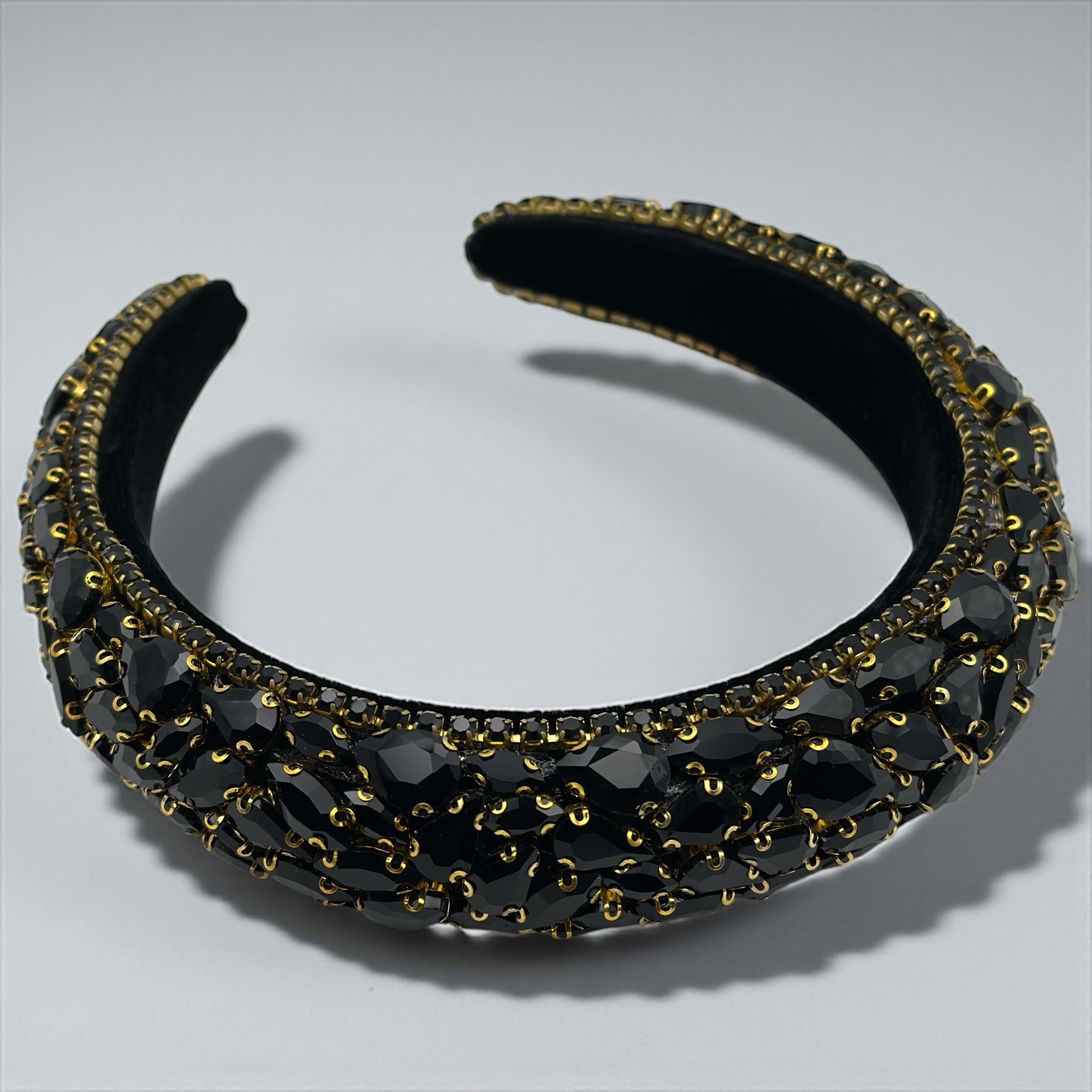 Luxury Rhinestone Padded Headband – Baroque Crystal Bling Hair Accessory for Women | Bridal, Wedding, Party & Gift - Fatisha Boutique #