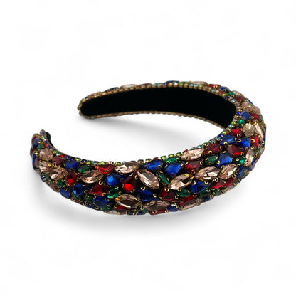 Luxury Rhinestone Padded Headband – Baroque Crystal Bling Hair Accessory for Women | Bridal, Wedding, Party & Gift - Fatisha Boutique #