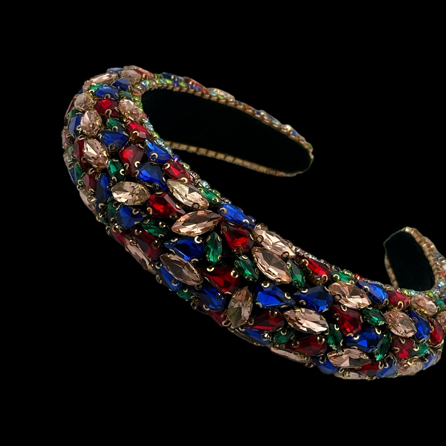 Luxury Rhinestone Padded Headband – Baroque Crystal Bling Hair Accessory for Women | Bridal, Wedding, Party & Gift - Fatisha Boutique #