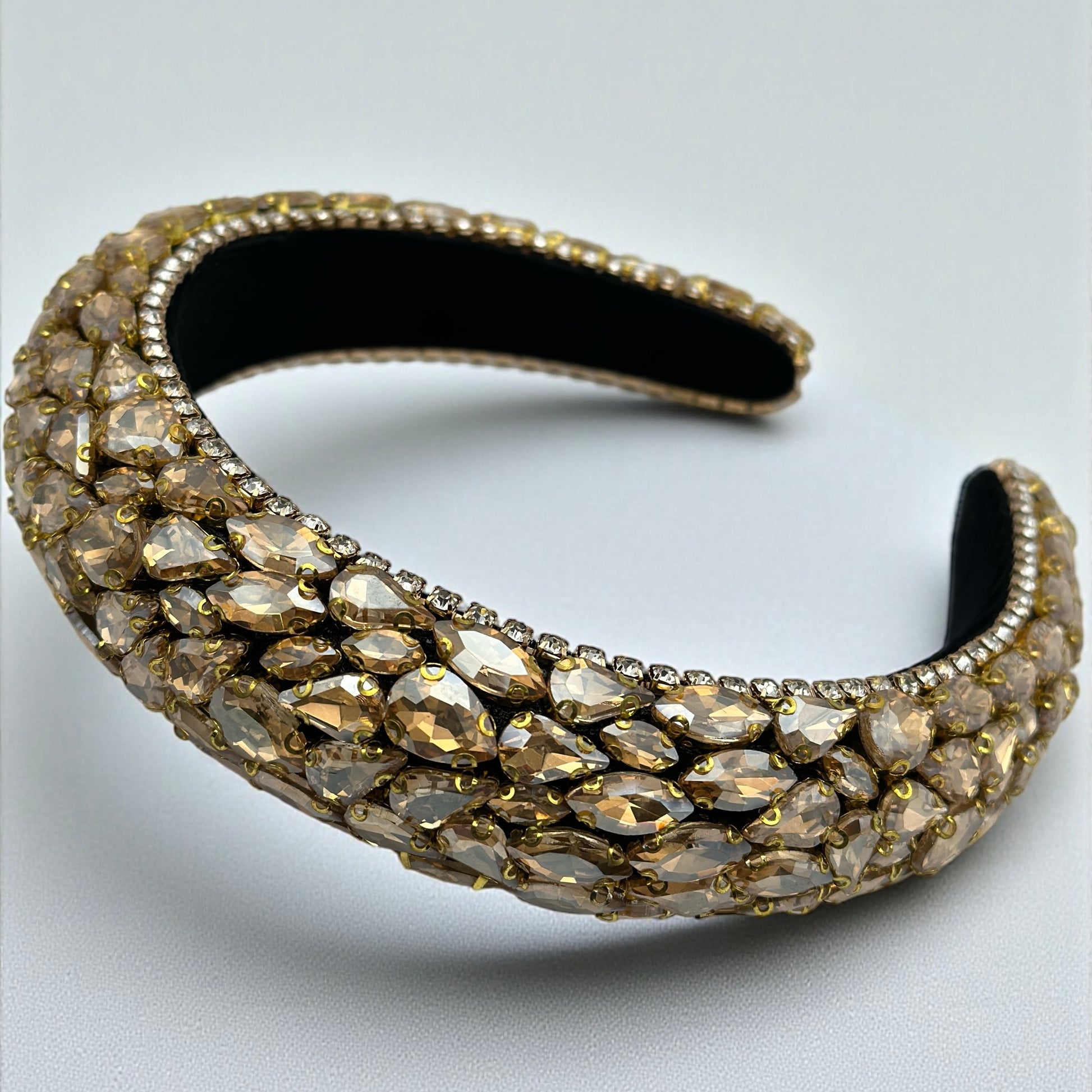 Luxury Rhinestone Padded Headband – Baroque Crystal Bling Hair Accessory for Women | Bridal, Wedding, Party & Gift - Fatisha Boutique #