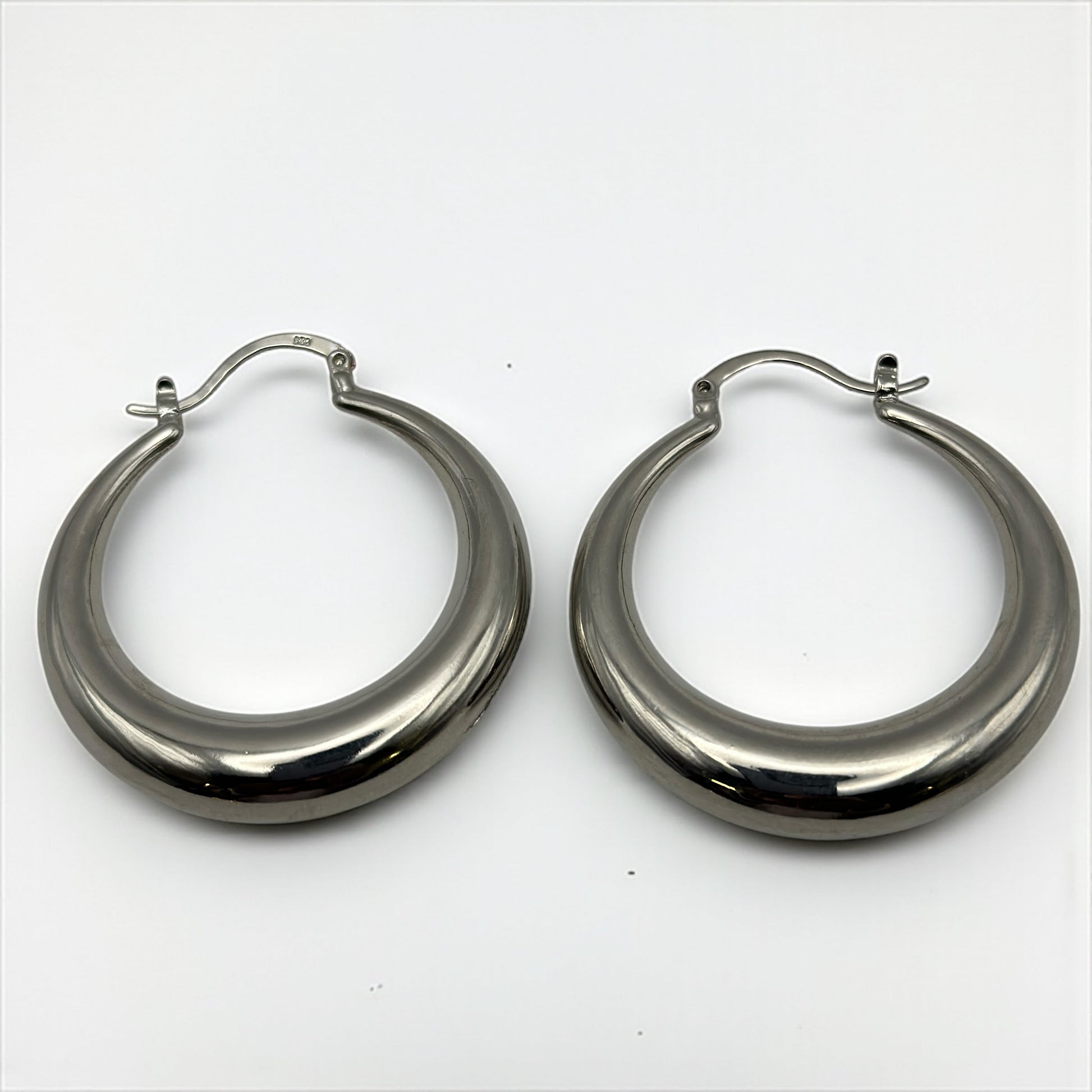 4CM Chunky Statement Hoop Earrings – Bold Gold & Silver Fashion Hoops - Fatisha Boutique #