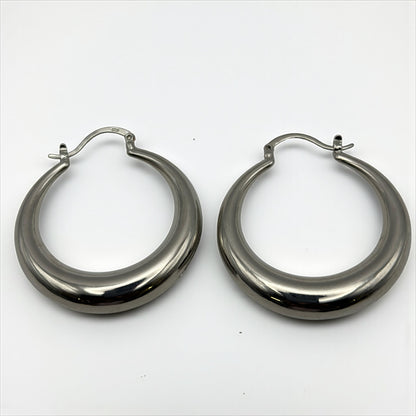 4CM Chunky Statement Hoop Earrings – Bold Gold & Silver Fashion Hoops - Fatisha Boutique #