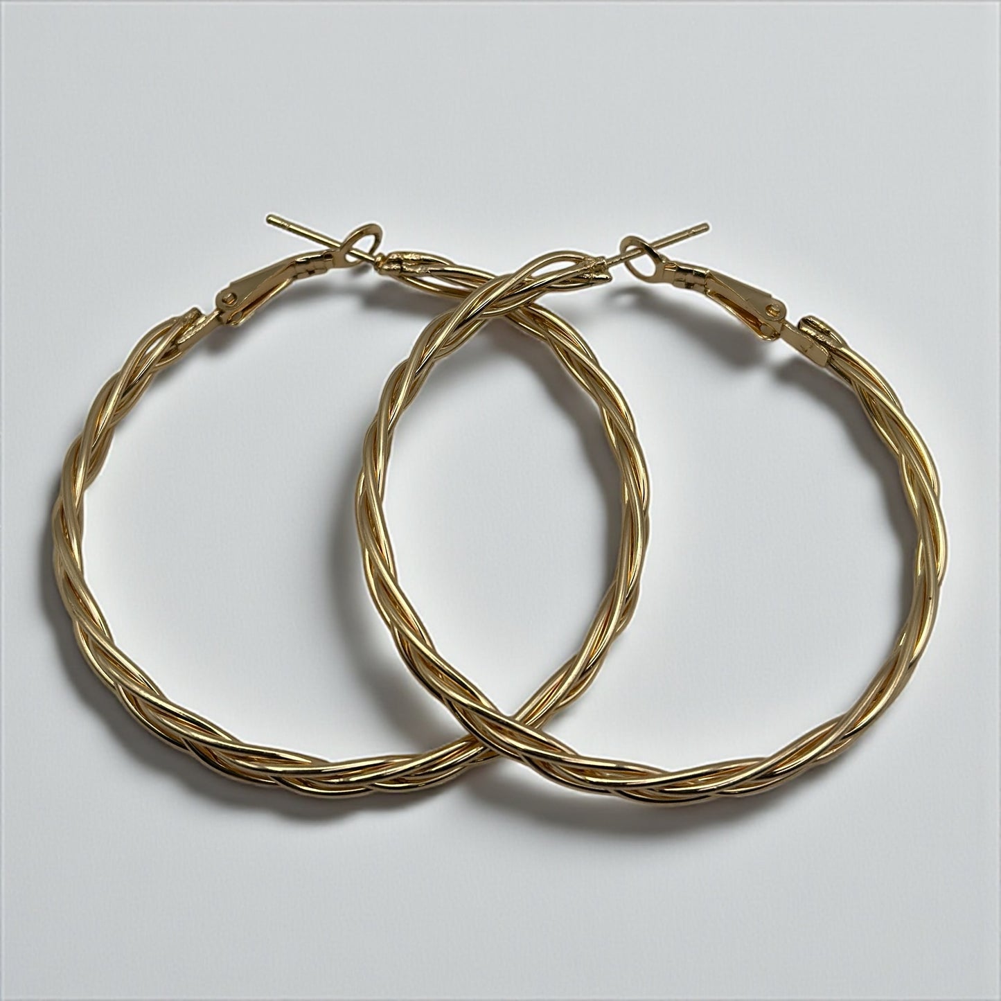 5CM Statement Hoop Earrings – Bold Twisted Gold & Silver Fashion Hoops - Fatisha Boutique #