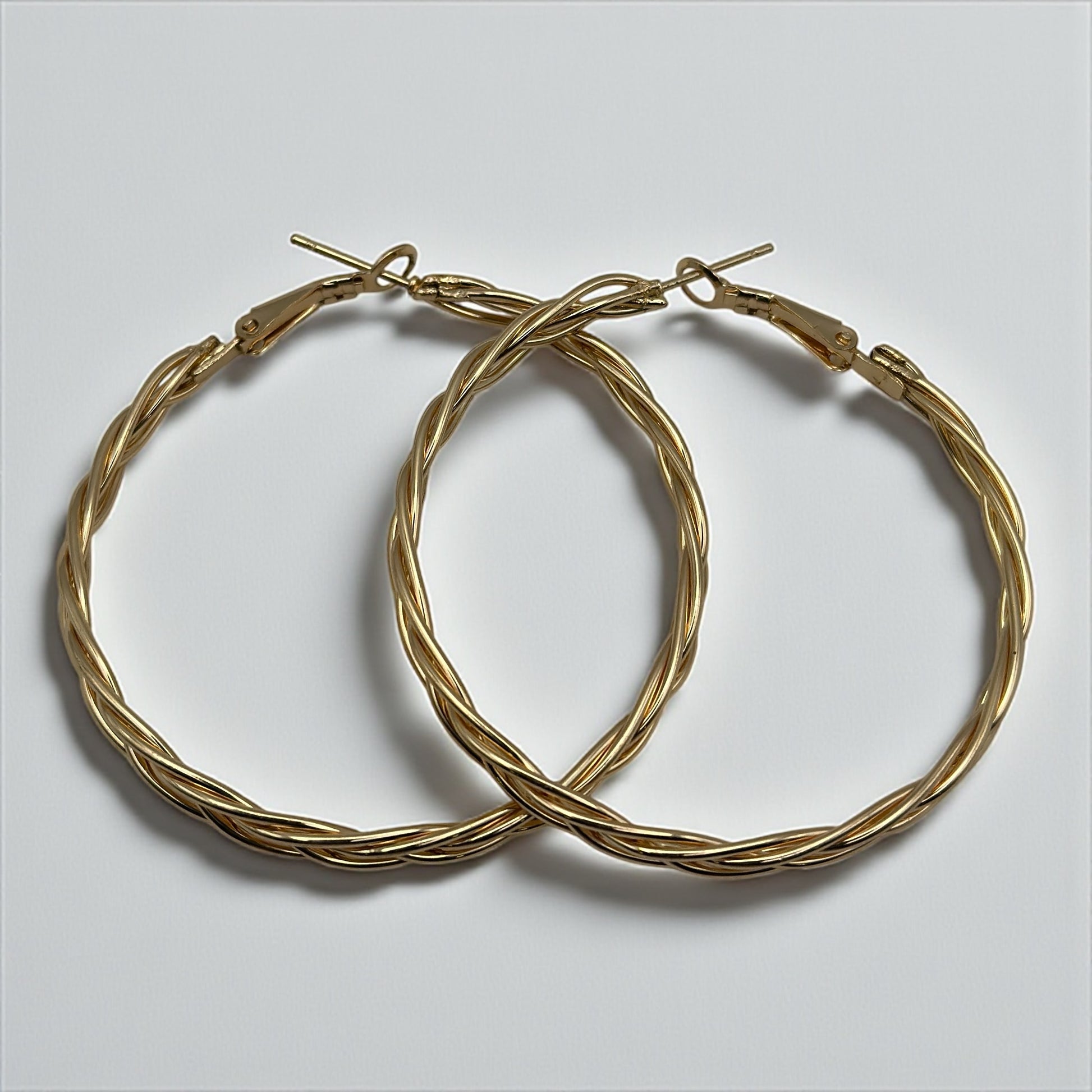5CM Statement Hoop Earrings – Bold Twisted Gold & Silver Fashion Hoops - Fatisha Boutique #