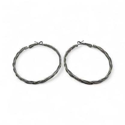 5CM Statement Hoop Earrings – Bold Twisted Gold & Silver Fashion Hoops - Fatisha Boutique #