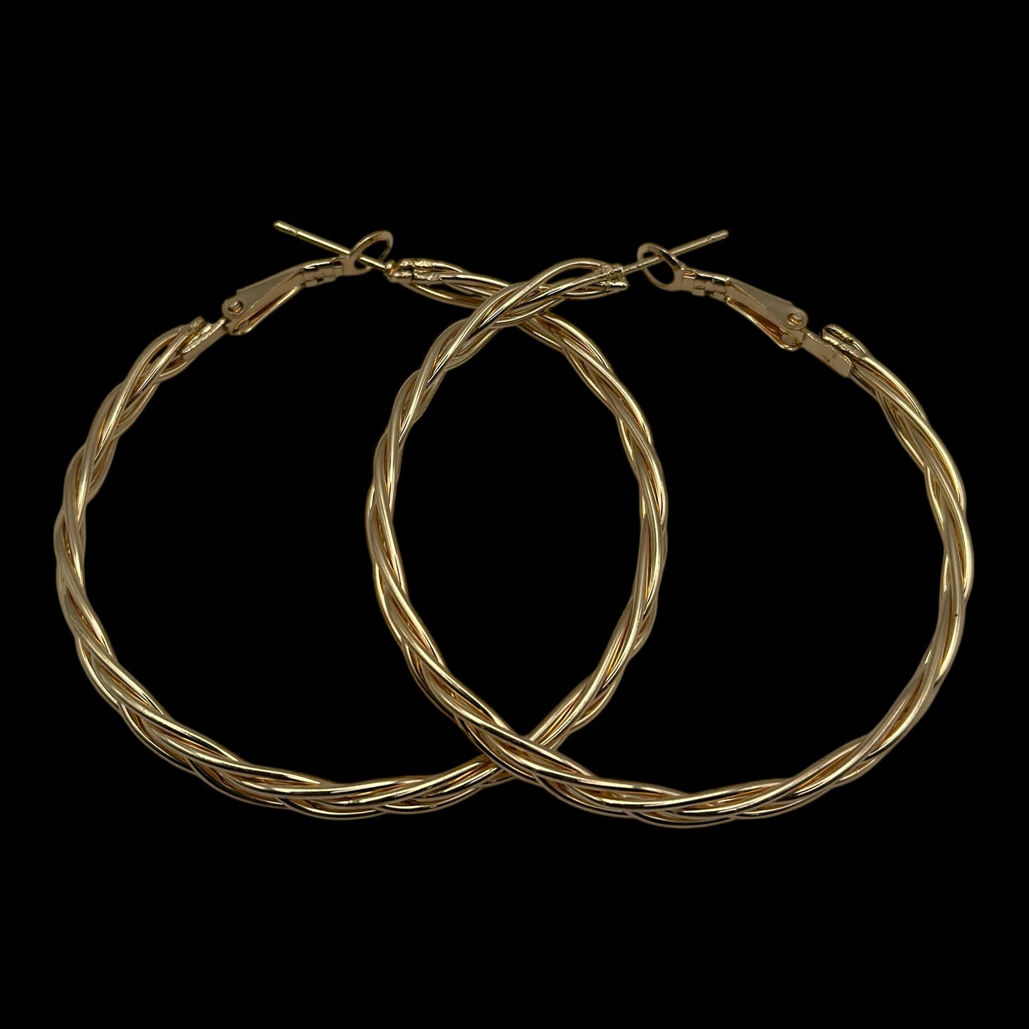 5CM Statement Hoop Earrings – Bold Twisted Gold & Silver Fashion Hoops - Fatisha Boutique #