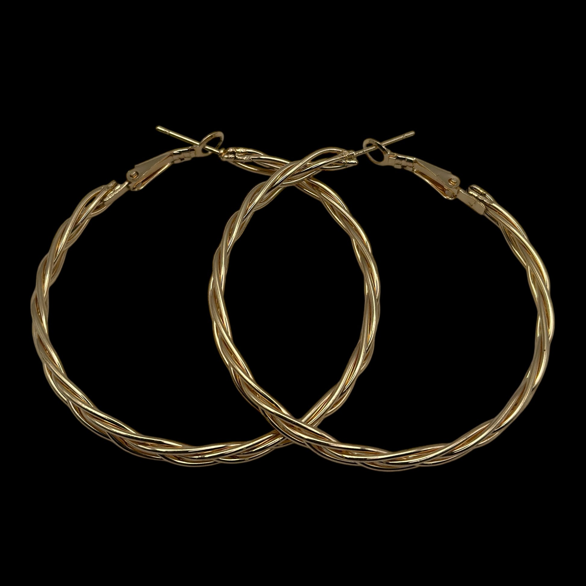 5CM Statement Hoop Earrings – Bold Twisted Gold & Silver Fashion Hoops - Fatisha Boutique #