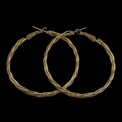 5CM Statement Hoop Earrings – Bold Twisted Gold & Silver Fashion Hoops - Fatisha Boutique #