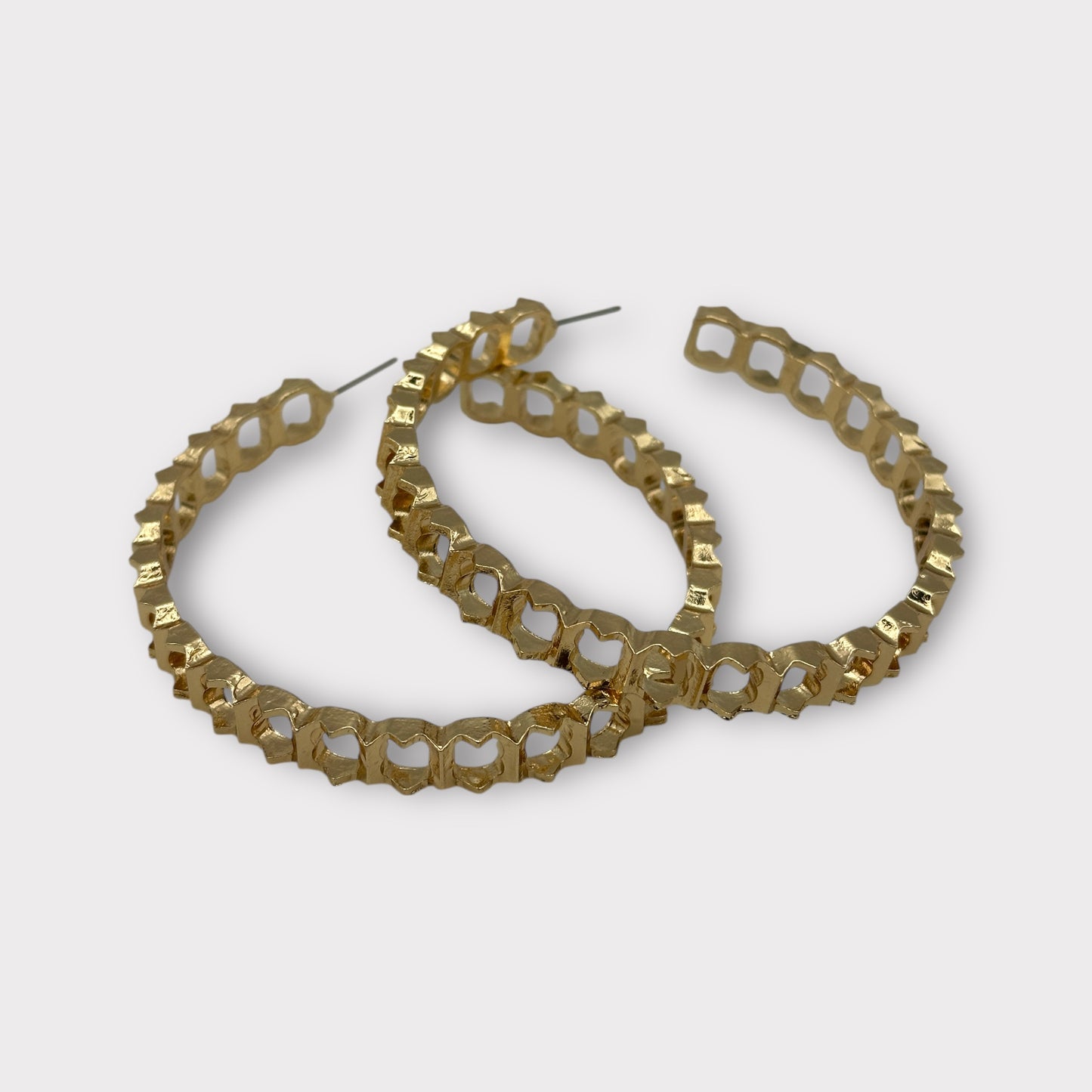 Bold 6CM Chunky Statement Hoop Earrings – Gold Oversized Fashion Hoops for Women - Fatisha Boutique #