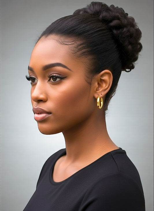 Stainless Steel Hoop Earrings – Minimalist Unisex Small Everyday Hoops in Gold & Silver - Fatisha Boutique #
