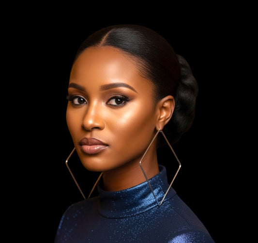 Oversized Square Hoop Earrings – Bold Geometric Statement Jewellery - Fatisha Boutique #