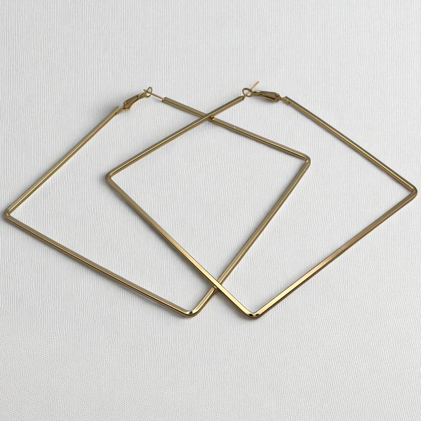 Oversized Square Hoop Earrings – Bold Geometric Statement Jewellery - Fatisha Boutique #
