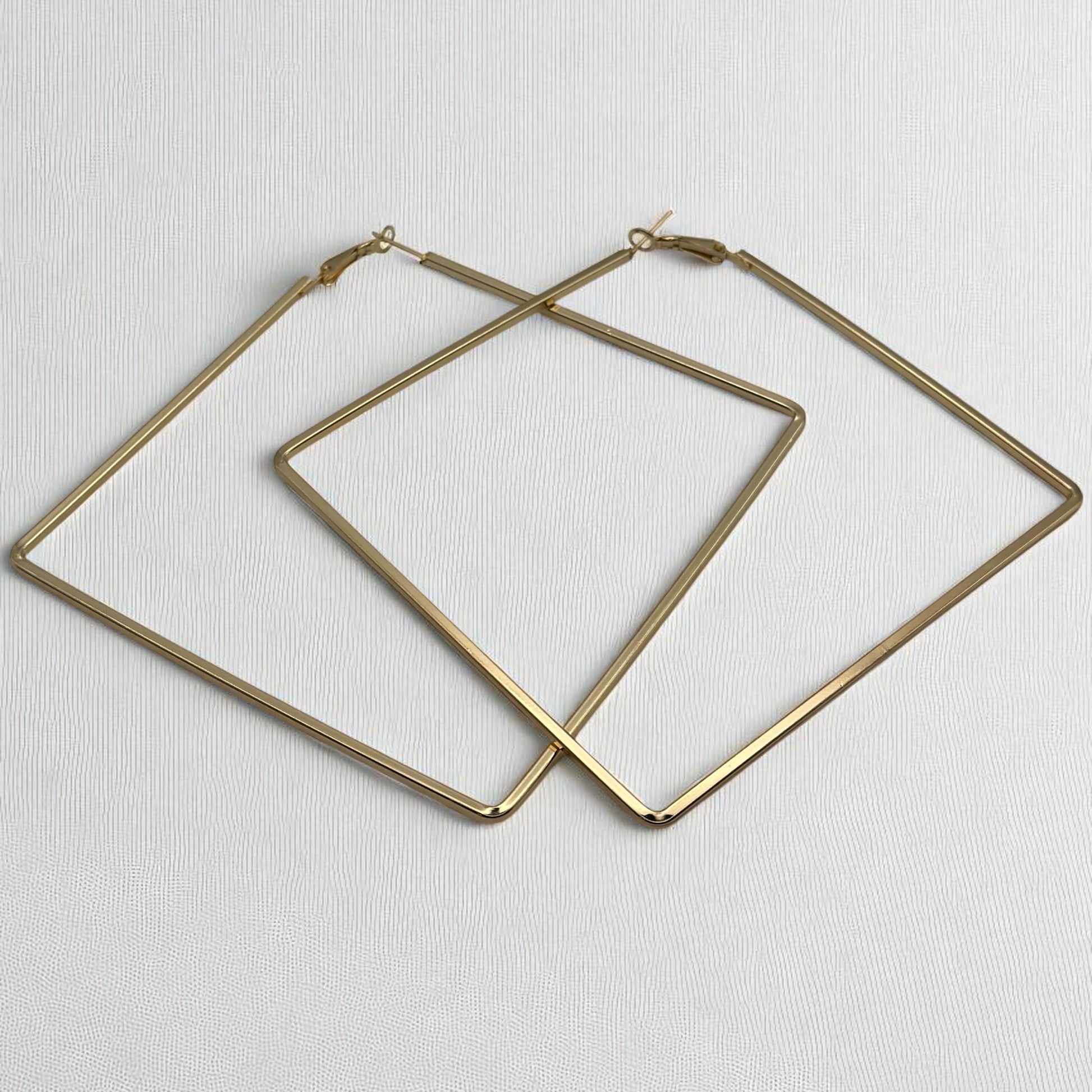 Oversized Square Hoop Earrings – Bold Geometric Statement Jewellery - Fatisha Boutique #