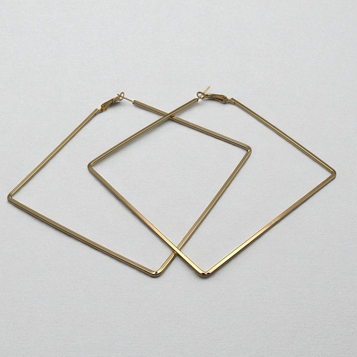 Oversized Square Hoop Earrings – Bold Geometric Statement Jewellery - Fatisha Boutique #