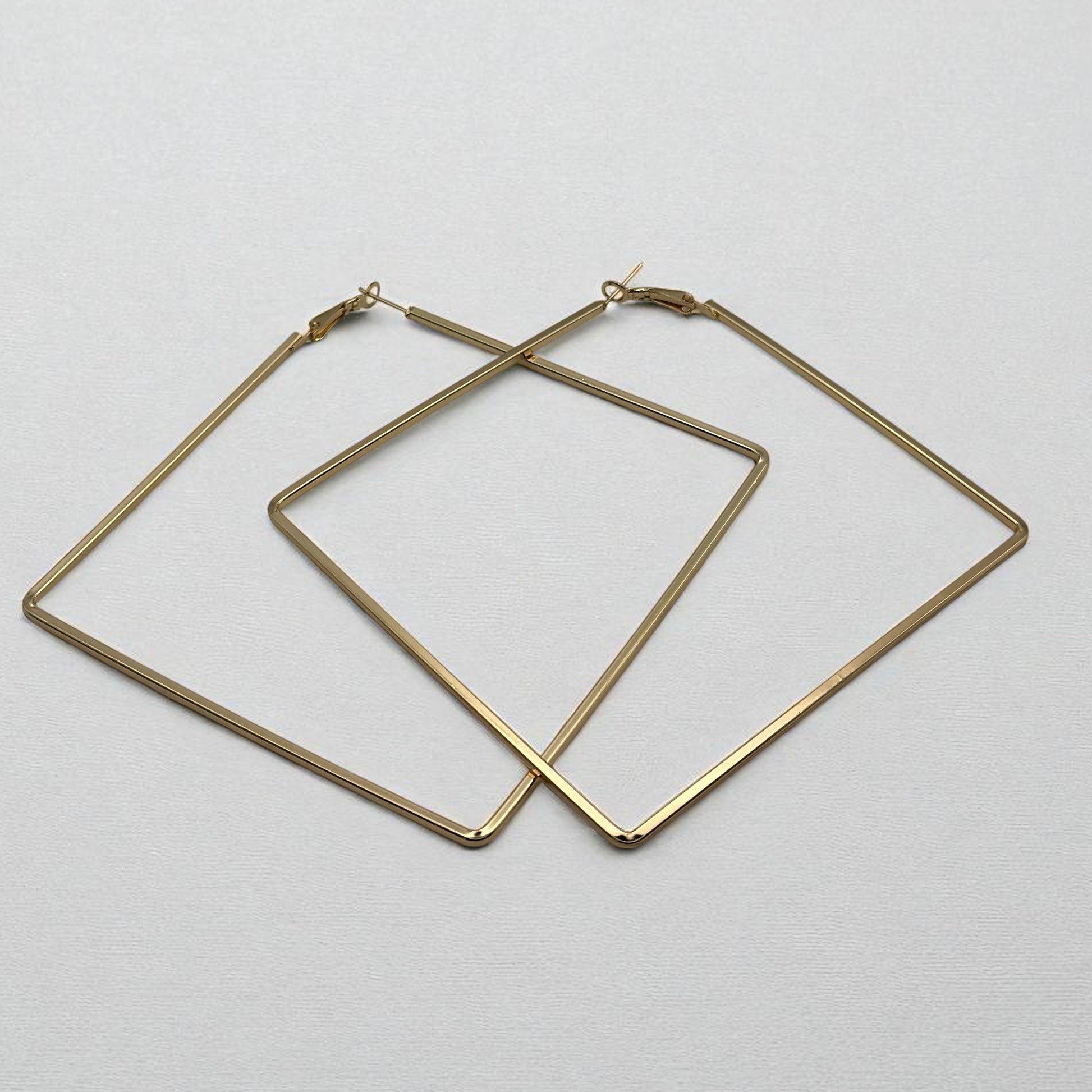 Oversized Square Hoop Earrings – Bold Geometric Statement Jewellery - Fatisha Boutique #
