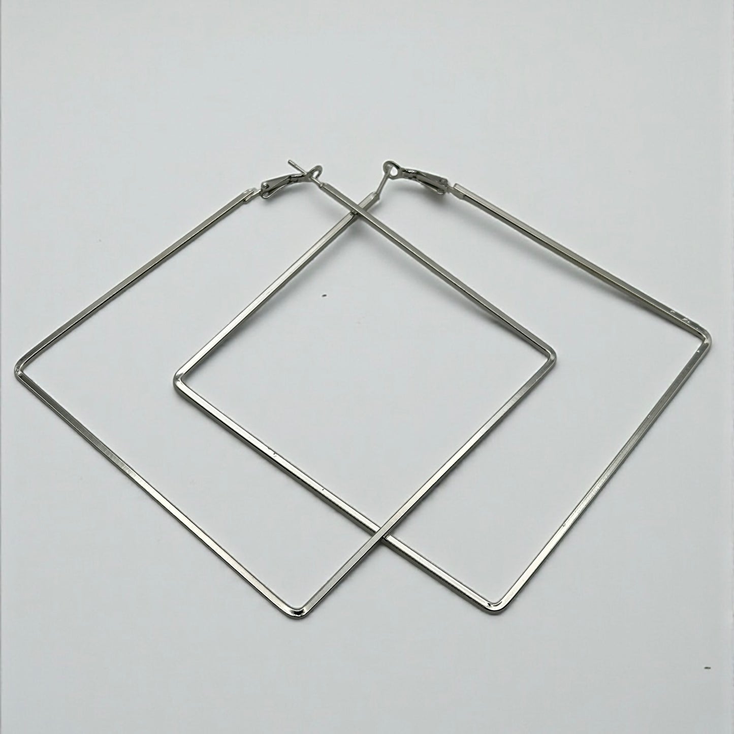 Oversized Square Hoop Earrings – Bold Geometric Statement Jewellery - Fatisha Boutique #