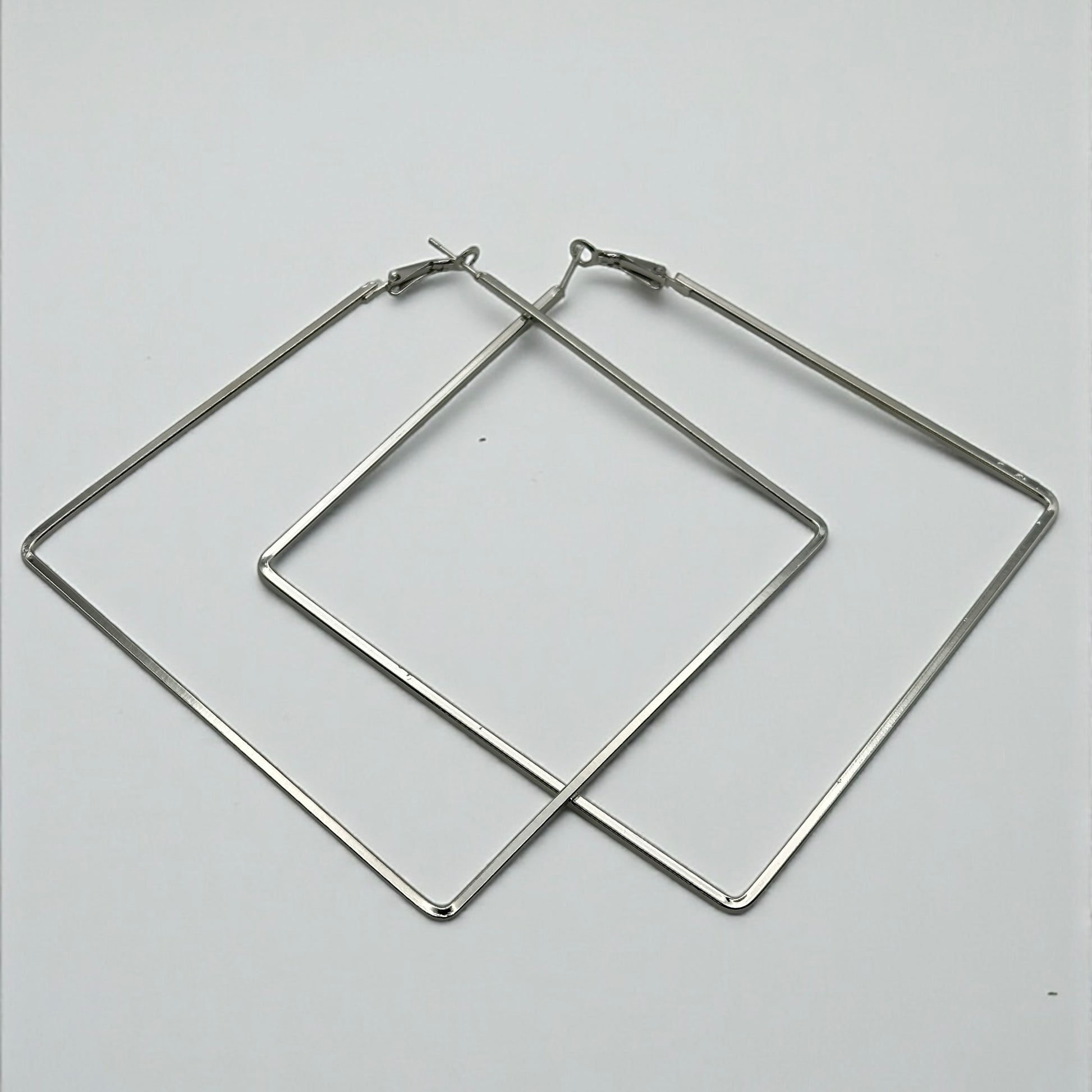 Oversized Square Hoop Earrings – Bold Geometric Statement Jewellery - Fatisha Boutique #