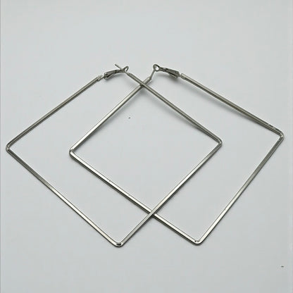Oversized Square Hoop Earrings – Bold Geometric Statement Jewellery - Fatisha Boutique #