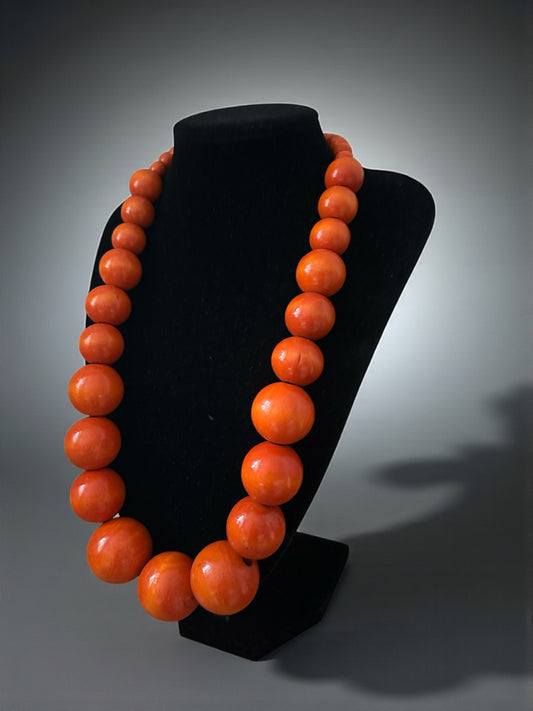 Authentic African Big Wooden Beads Necklace – Bold Handmade Tribal Statement Jewellery - Fatisha Boutique #