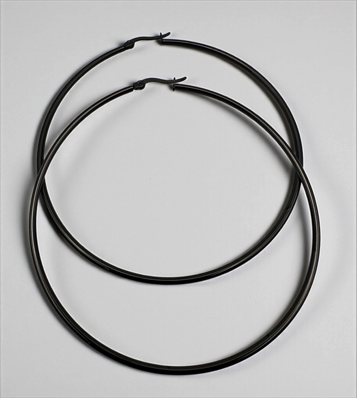 8CM Stainless Steel Hoop Earrings – Bold Lightweight Statement Hoops - Fatisha Boutique #