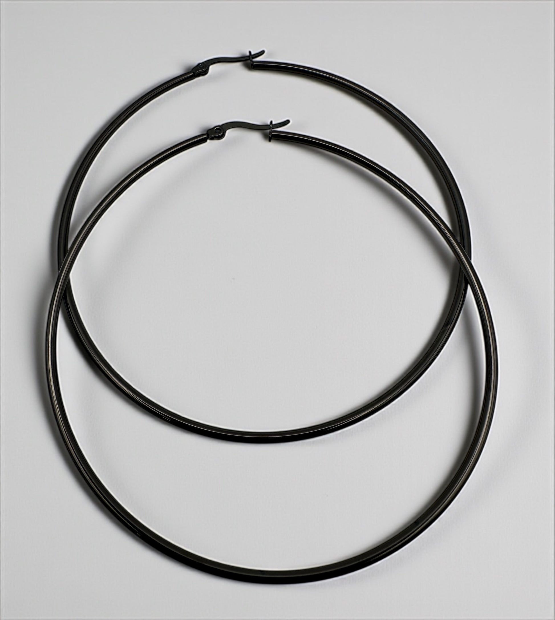 8CM Stainless Steel Hoop Earrings – Bold Lightweight Statement Hoops - Fatisha Boutique #