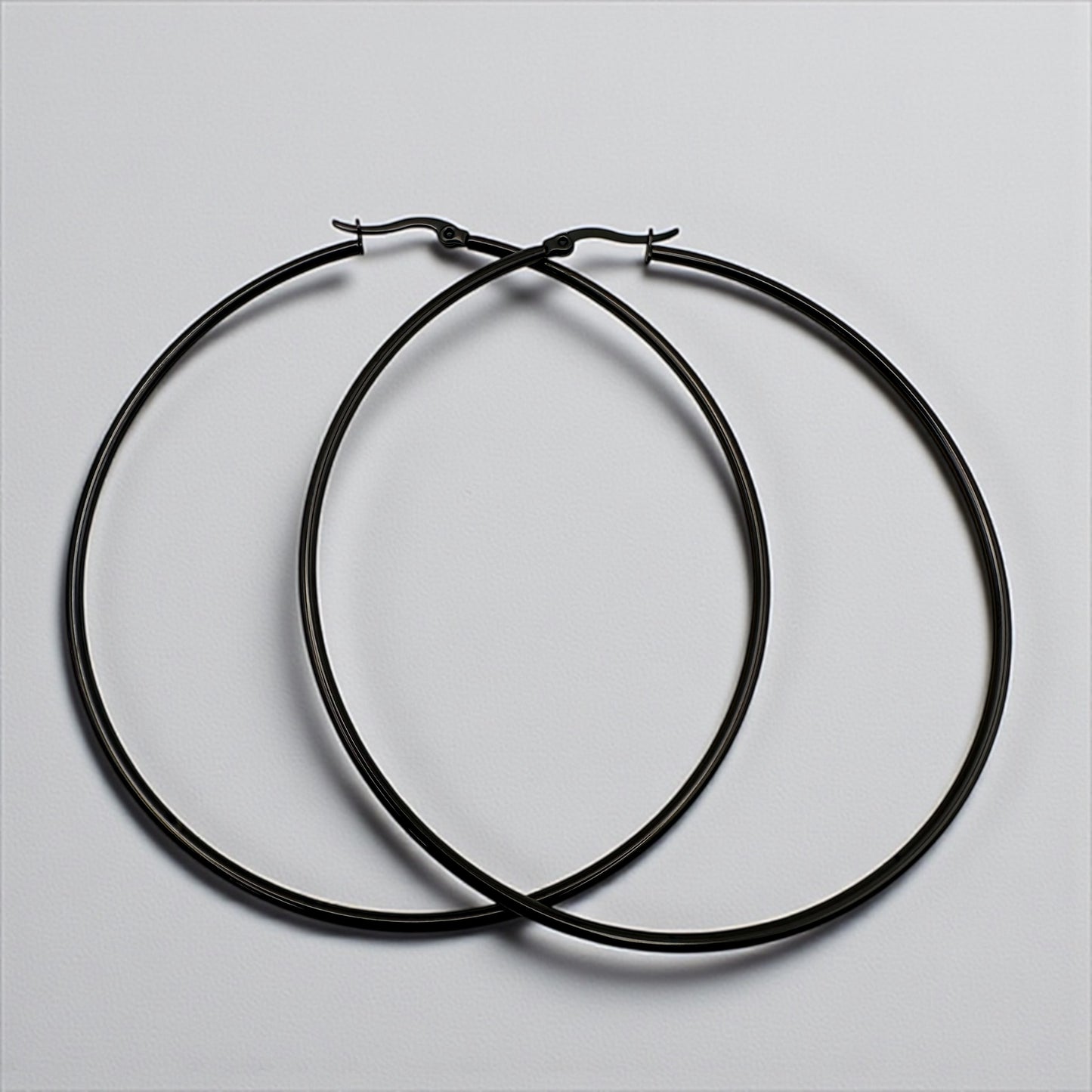 8CM Stainless Steel Hoop Earrings – Bold Lightweight Statement Hoops - Fatisha Boutique #