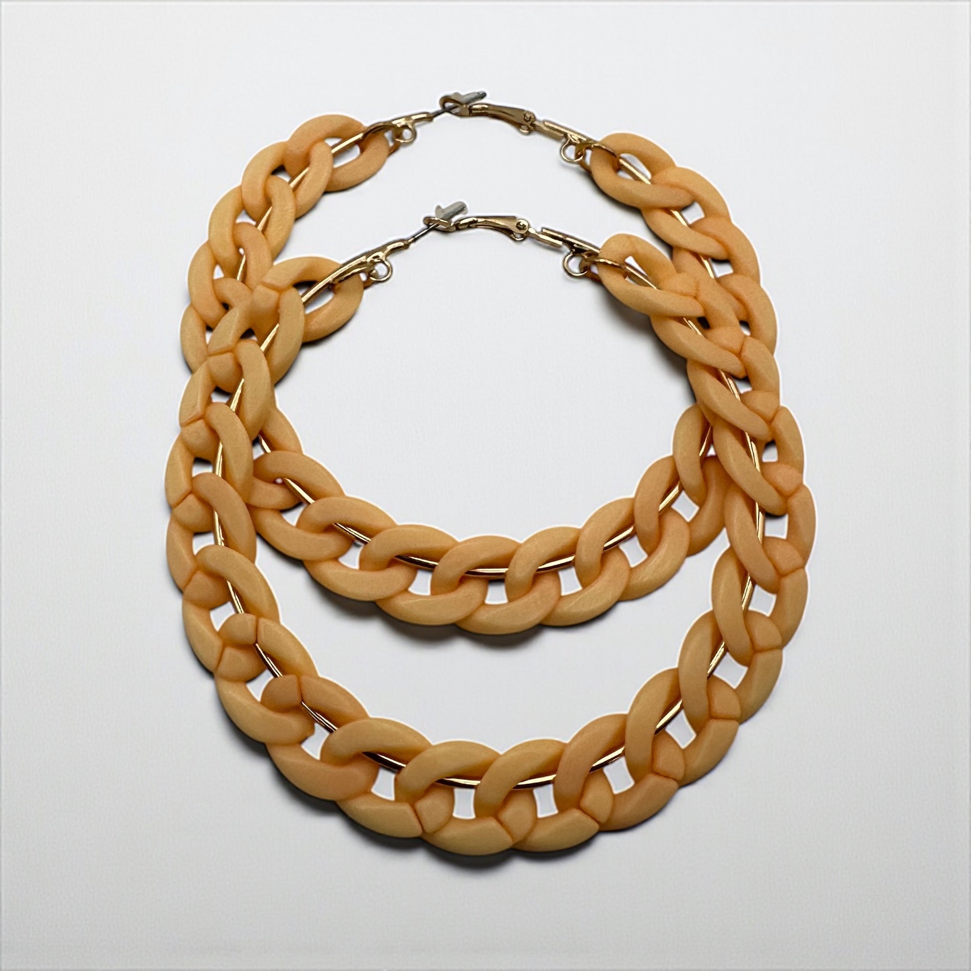 Boho Statement Punk Hoop Earrings – Bold 9cm Chunky Chain Style Hoops for Women - Fatisha Boutique #