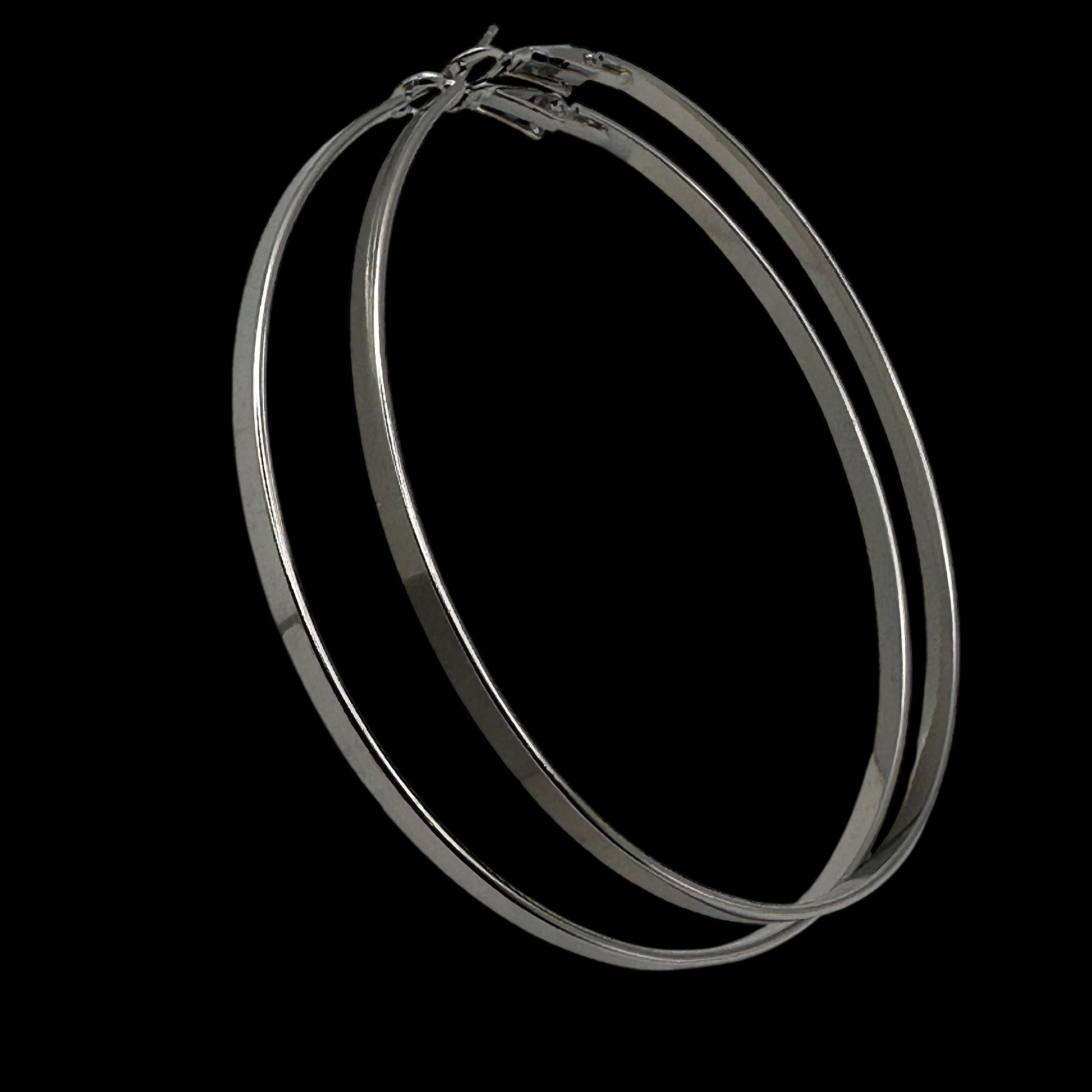 7cm Modern Minimalist Hoop Earrings – Lightweight Gold & Silver Statement Hoops - Fatisha Boutique #