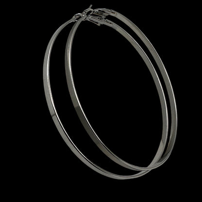 7cm Modern Minimalist Hoop Earrings – Lightweight Gold & Silver Statement Hoops - Fatisha Boutique #
