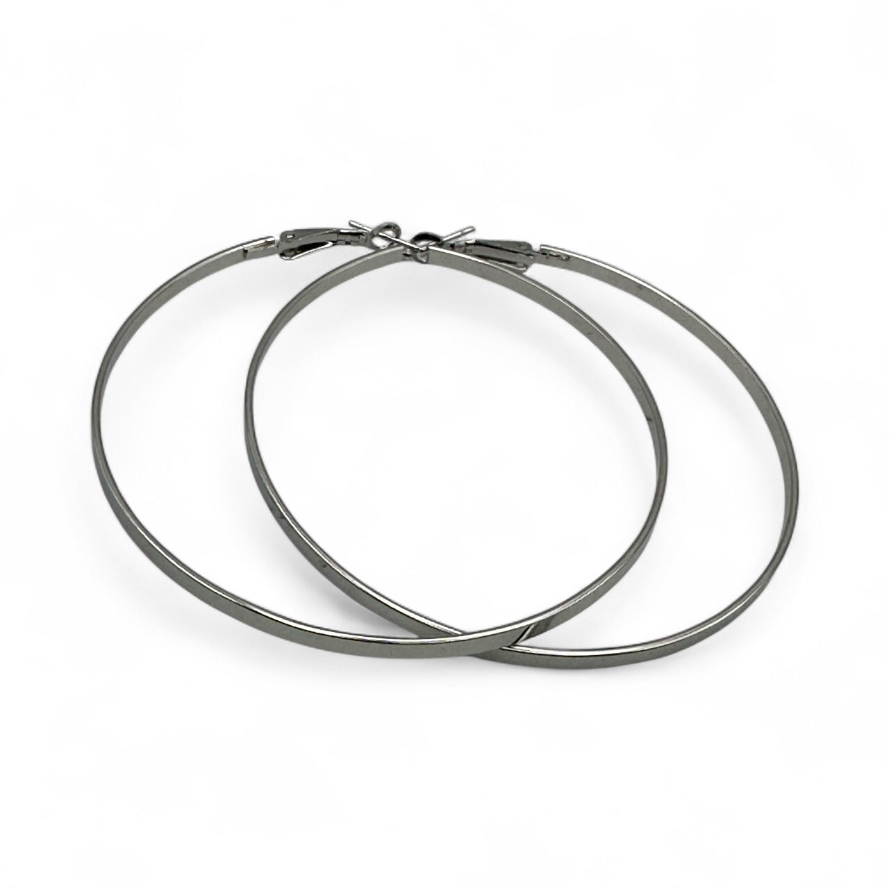 7cm Modern Minimalist Hoop Earrings – Lightweight Gold & Silver Statement Hoops - Fatisha Boutique #