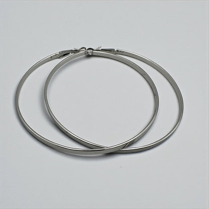 7cm Modern Minimalist Hoop Earrings – Lightweight Gold & Silver Statement Hoops - Fatisha Boutique #