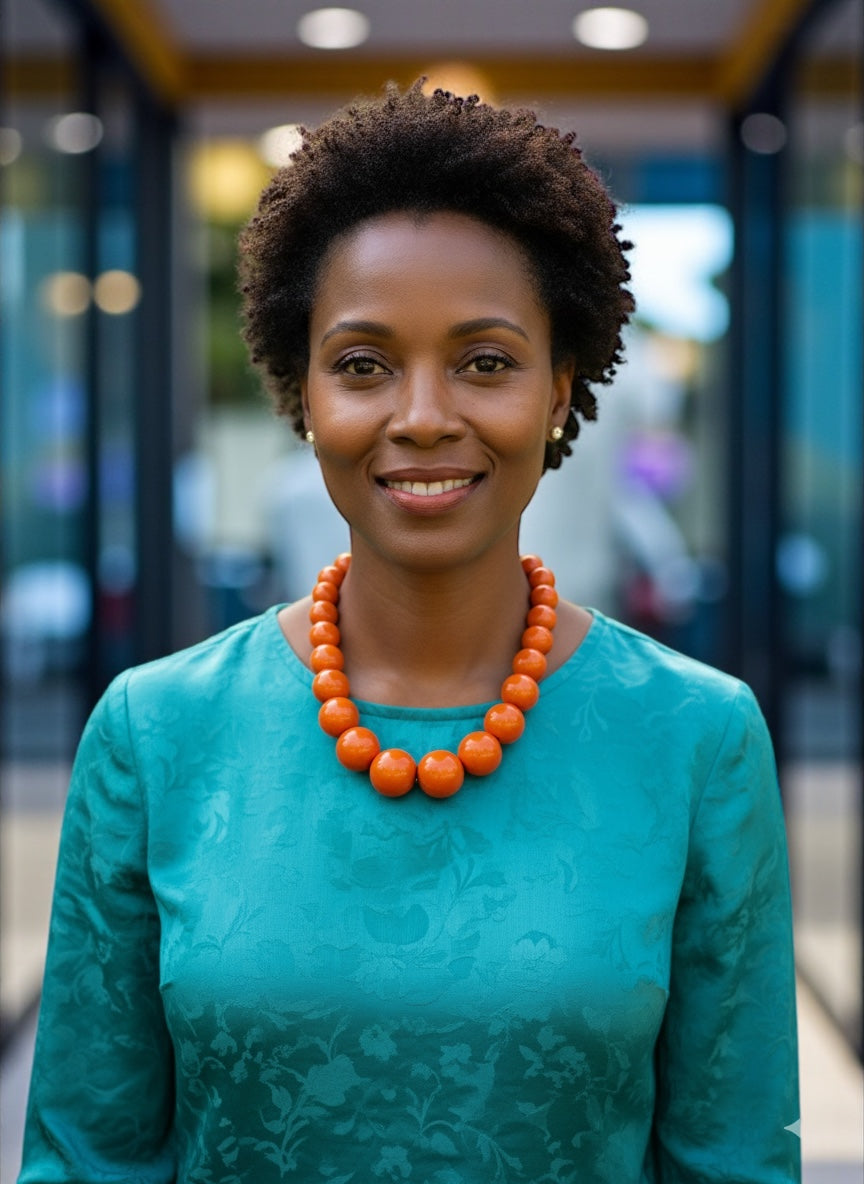 Authentic African Big Wooden Beads Necklace – Bold Handmade Tribal Statement Jewellery - Fatisha Boutique #