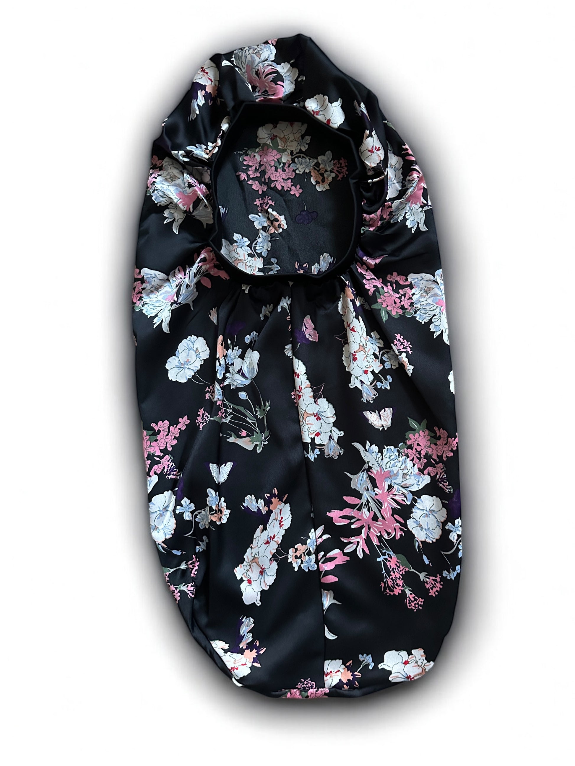 Satin Silk Long Bonnet Cap for Braids, Locs & Long Hair – Floral Lightweight Sleep Cap - Fatisha Boutique #