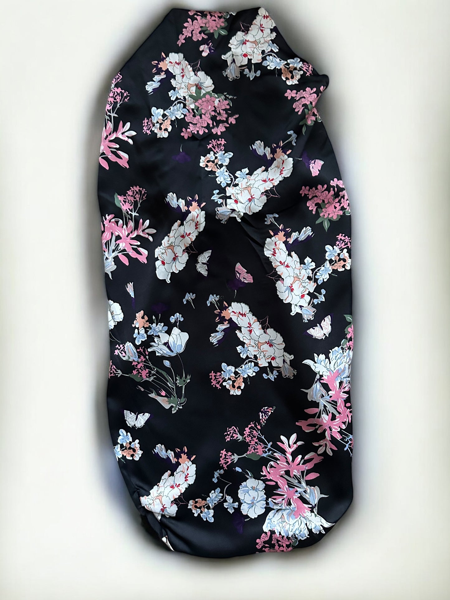 Satin Silk Long Bonnet Cap for Braids, Locs & Long Hair – Floral Lightweight Sleep Cap - Fatisha Boutique #