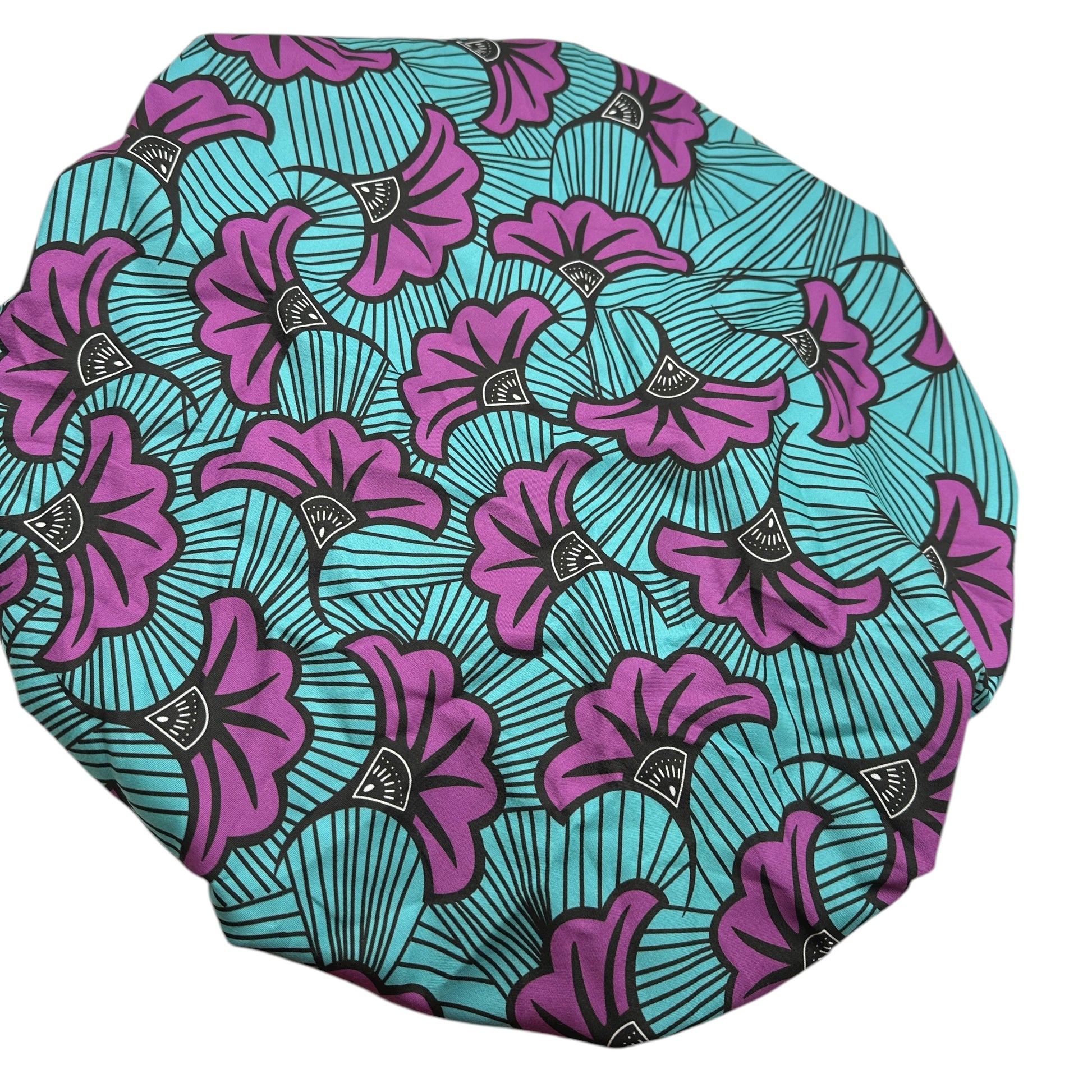Double Layered Ankara Satin Silk Bonnet Cap – Reversible Hair Protection Sleep Hat for Braids, Locs & Natural Hair - Fatisha Boutique #