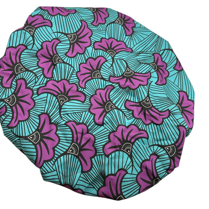 Double Layered Ankara Satin Silk Bonnet Cap – Reversible Hair Protection Sleep Hat for Braids, Locs & Natural Hair - Fatisha Boutique #