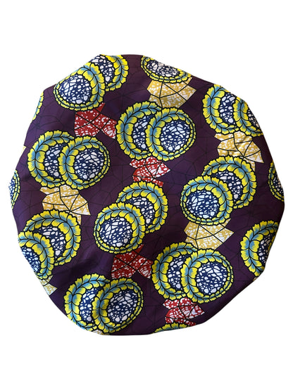 Double-Layered Ankara Satin Silk Bonnet Cap – Reversible Hair Protection for Natural Hair, Braids & Locs - Fatisha Boutique #