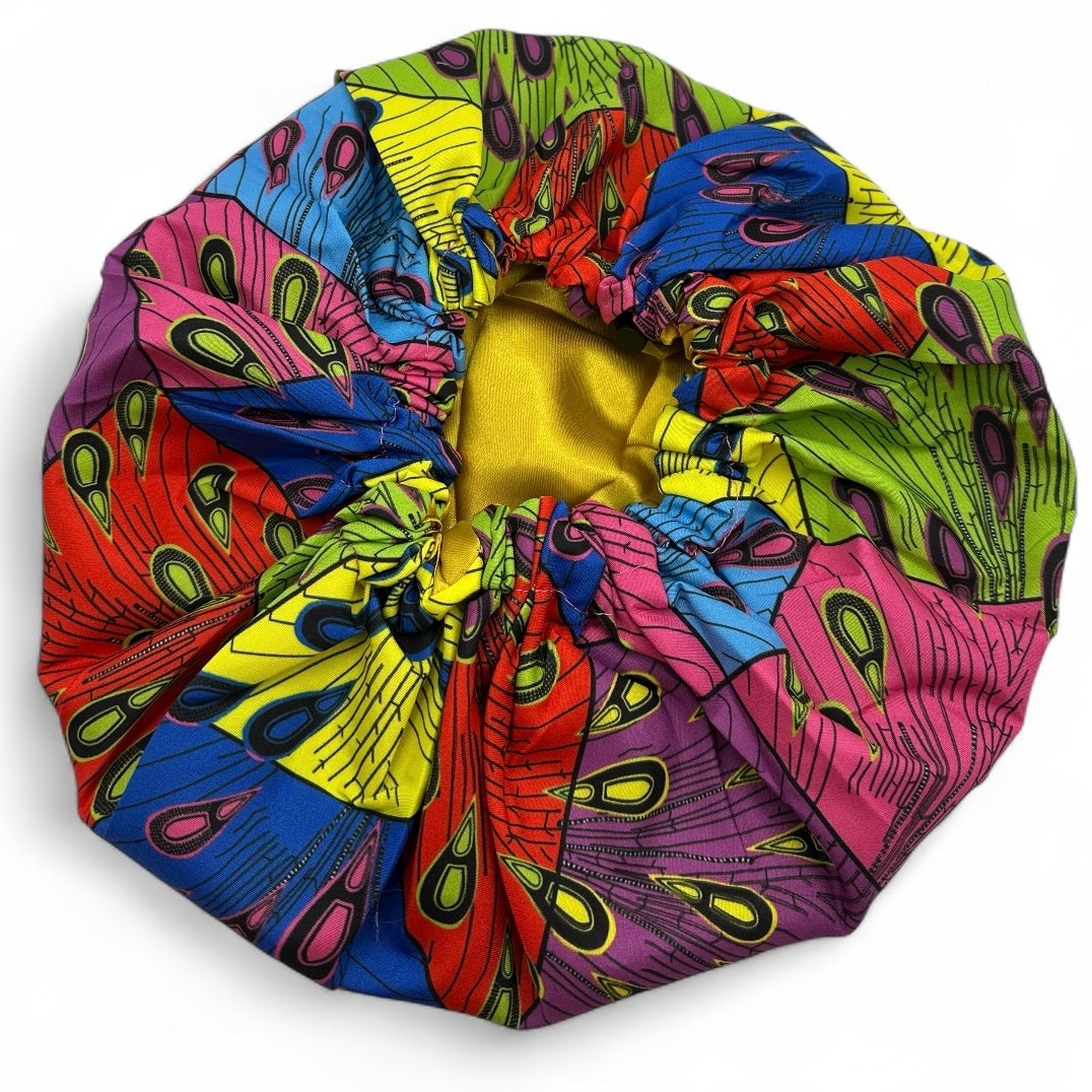 Adjustable Reversible Satin Silk Bonnet Cap – Double-Layered Hair Protection - Fatisha Boutique #