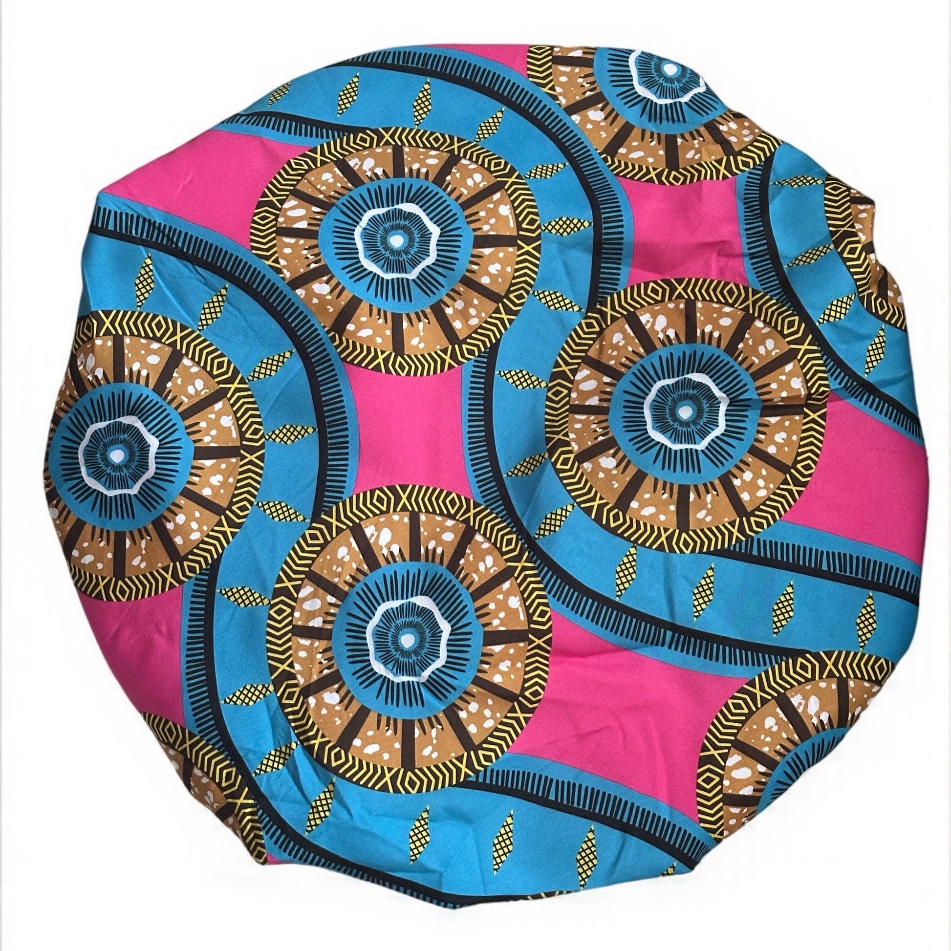 Double-Layered Ankara Satin Silk Reversible Bonnet Cap – African Print Sleep Hat for Braids & Natural Hair - Fatisha Boutique #